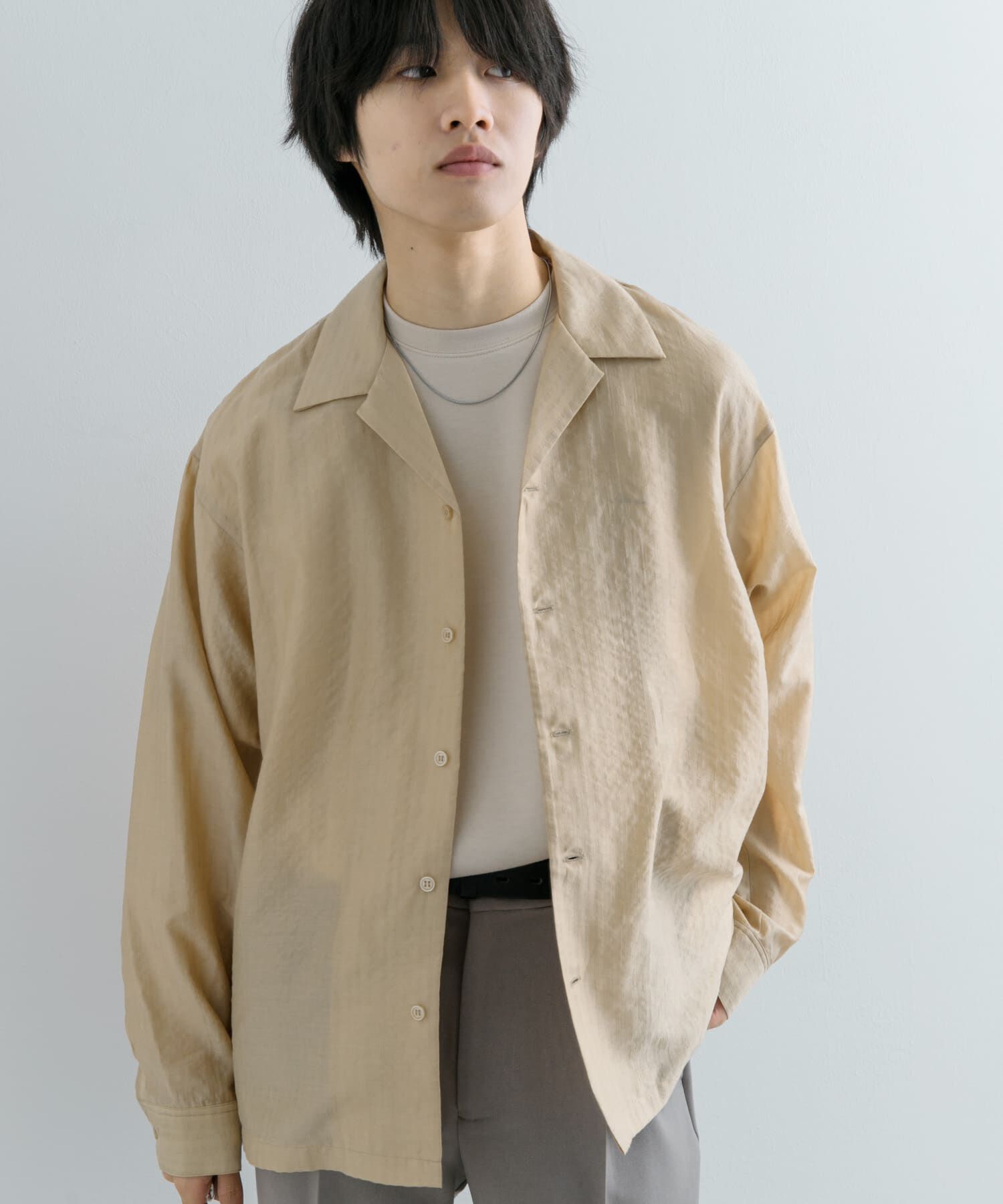 SENSE OF PLACE by URBAN RESEARCH「シアーストライプオープンカラーシャツ」|シャツ・ブラウス|