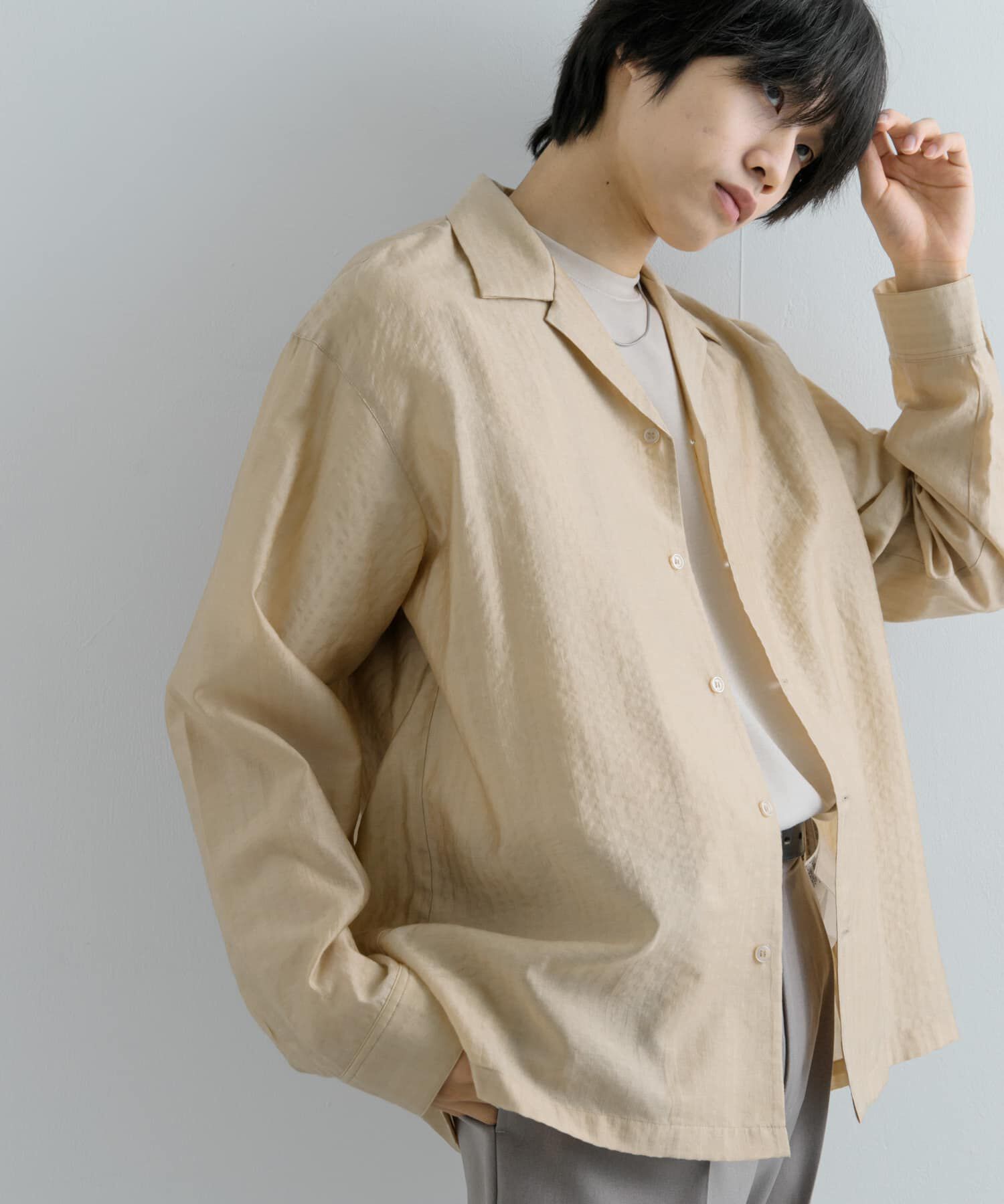 SENSE OF PLACE by URBAN RESEARCH「シアーストライプオープンカラーシャツ」|シャツ・ブラウス|