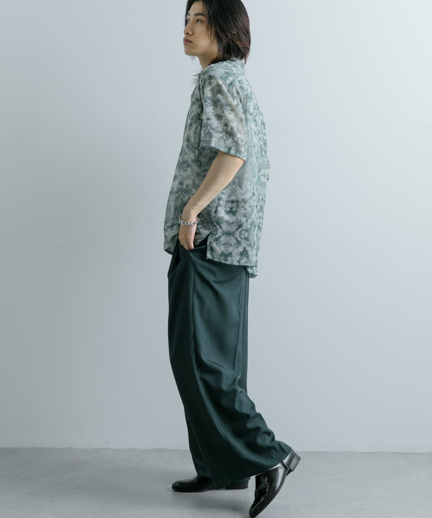 SENSE OF PLACE by URBAN RESEARCH「シアープリントオープンカラーショートスリーブシャツ」|シャツ・ブラウス|