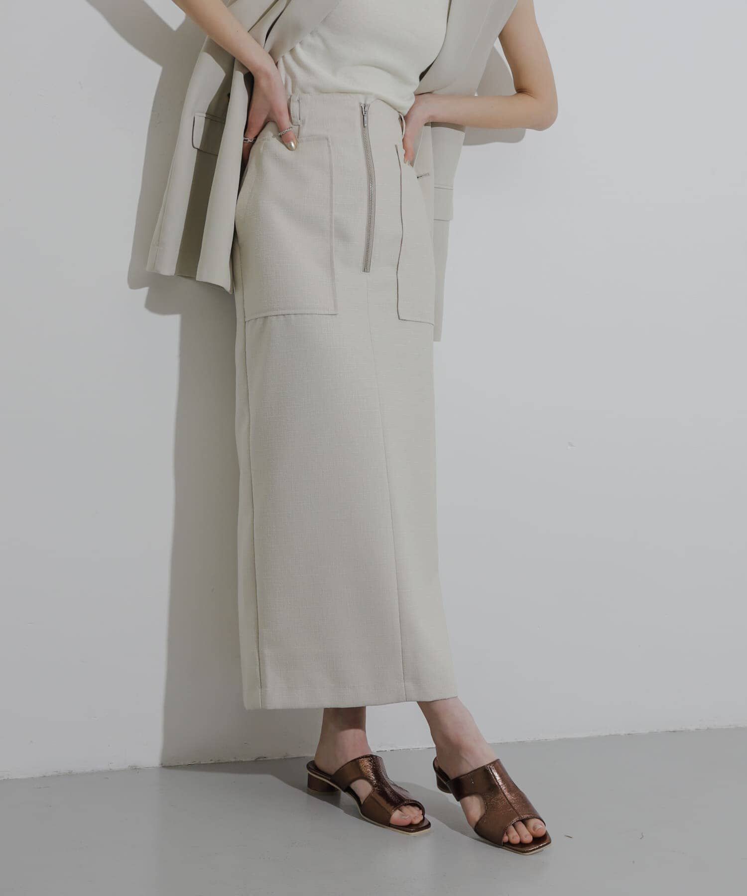 SENSE OF PLACE by URBAN RESEARCH「アウトポケットジップスカート」|スカート|