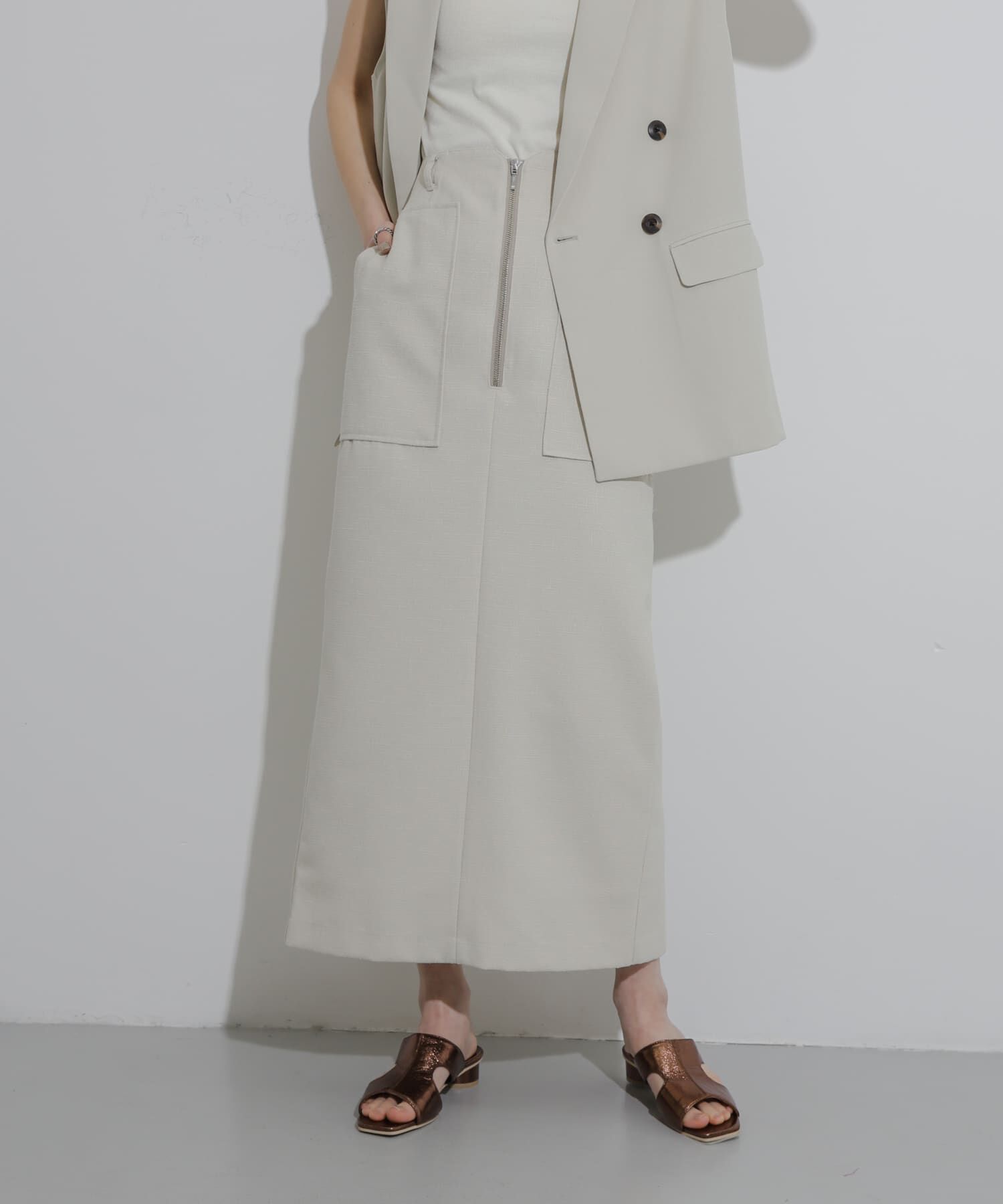 SENSE OF PLACE by URBAN RESEARCH「アウトポケットジップスカート」|スカート|