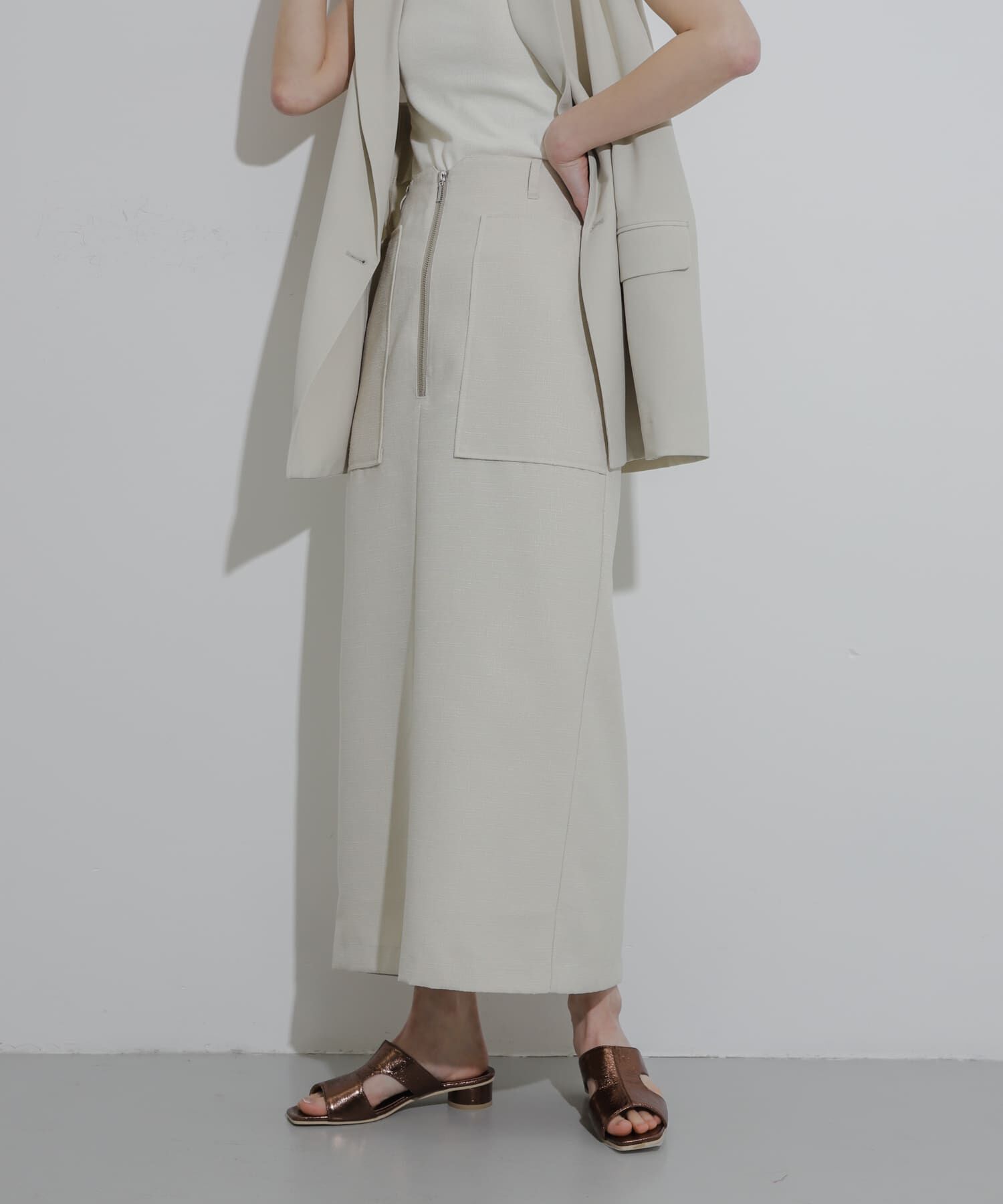 SENSE OF PLACE by URBAN RESEARCH「アウトポケットジップスカート」|スカート|