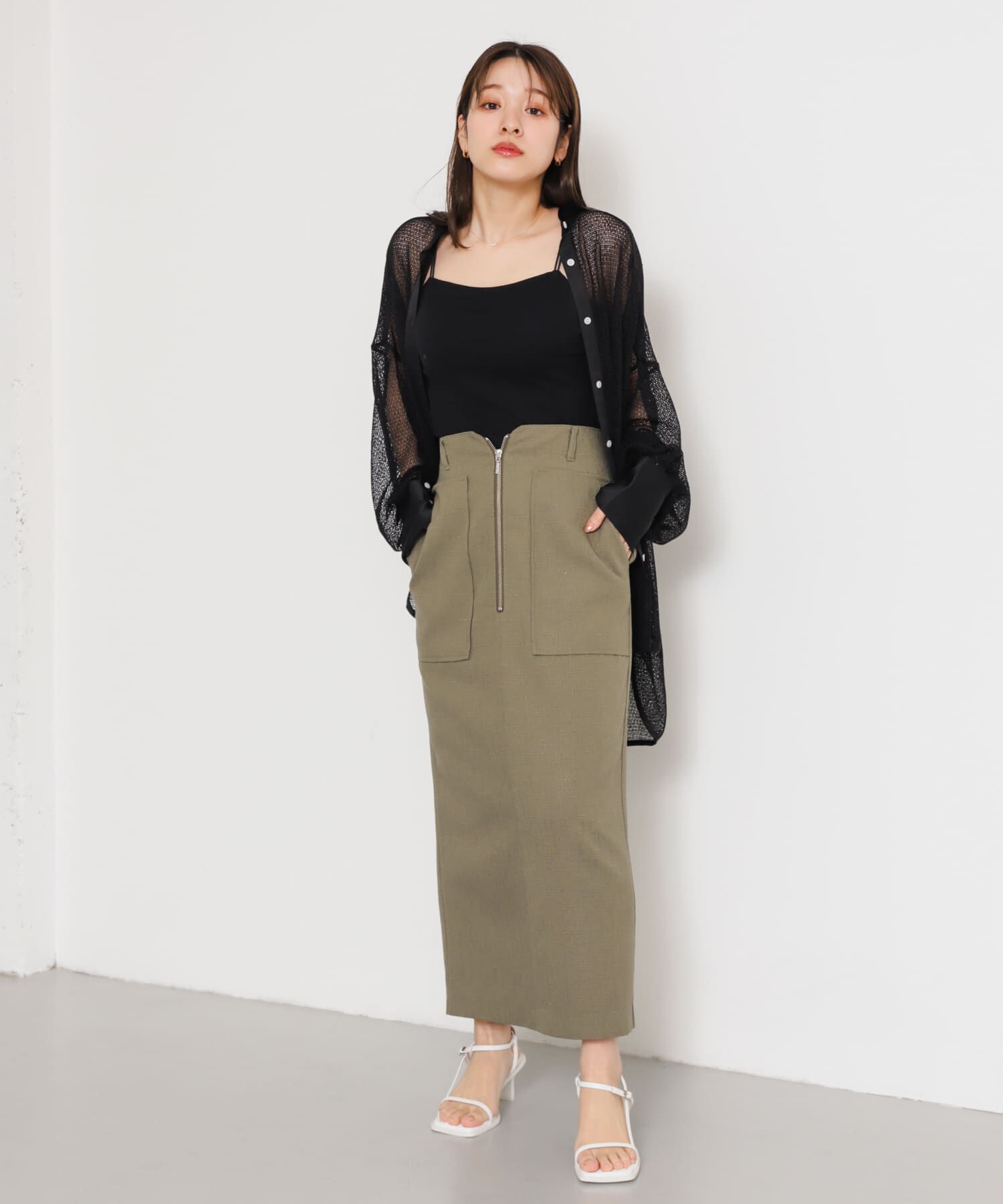 SENSE OF PLACE by URBAN RESEARCH「アウトポケットジップスカート」|スカート|