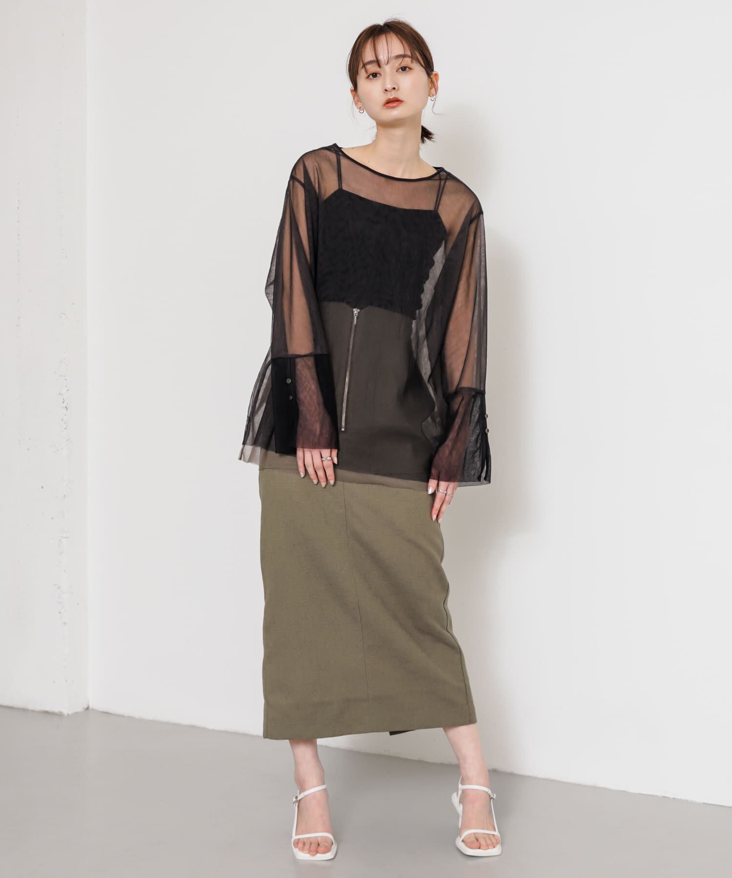 SENSE OF PLACE by URBAN RESEARCH「アウトポケットジップスカート」|スカート|