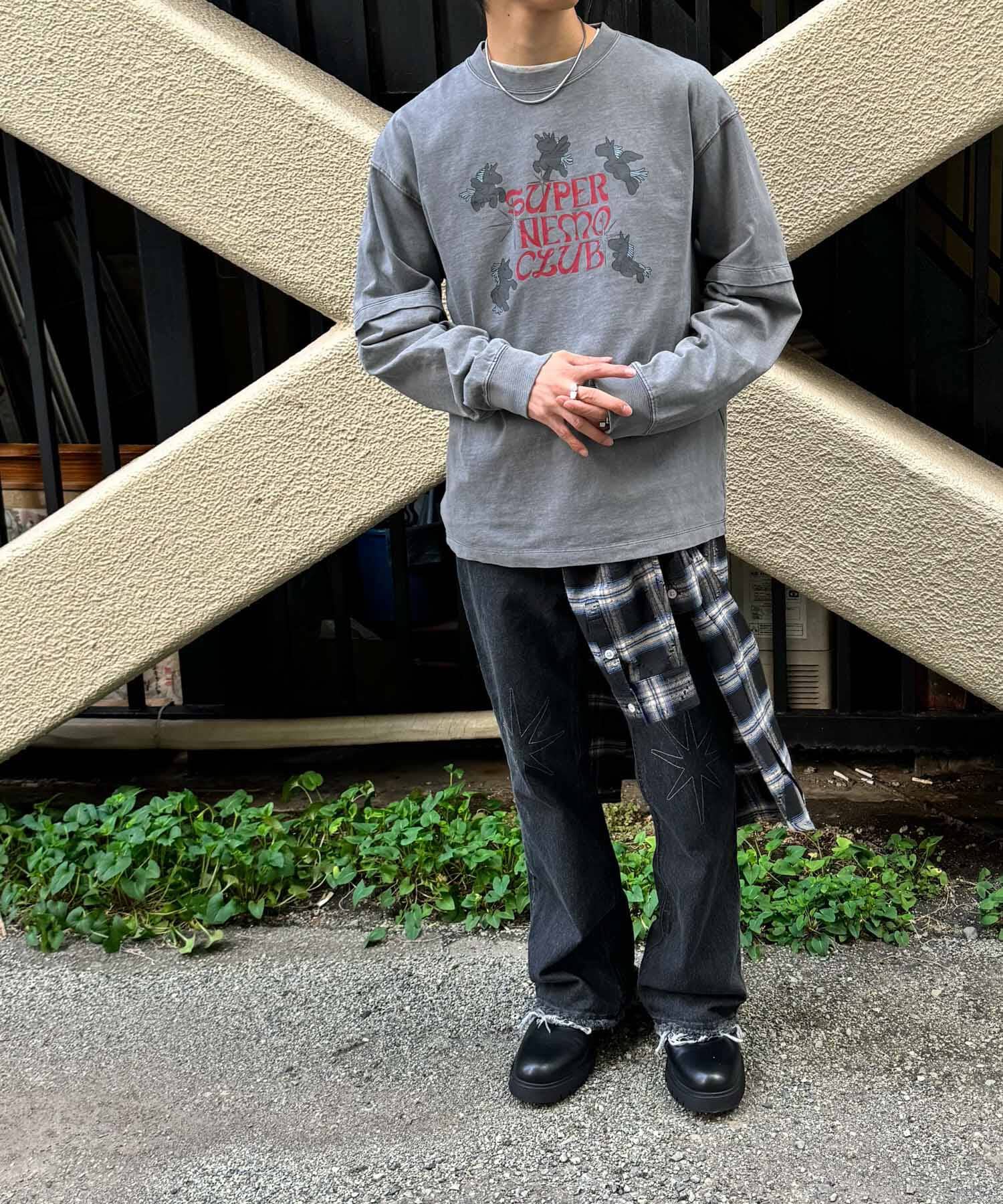 SENSE OF PLACE by URBAN RESEARCH「『別注』SHUHEI KOKI&times;SENSE OF PLACE　フェイクレイヤードTシャツ」|Tシャツ・カットソー|