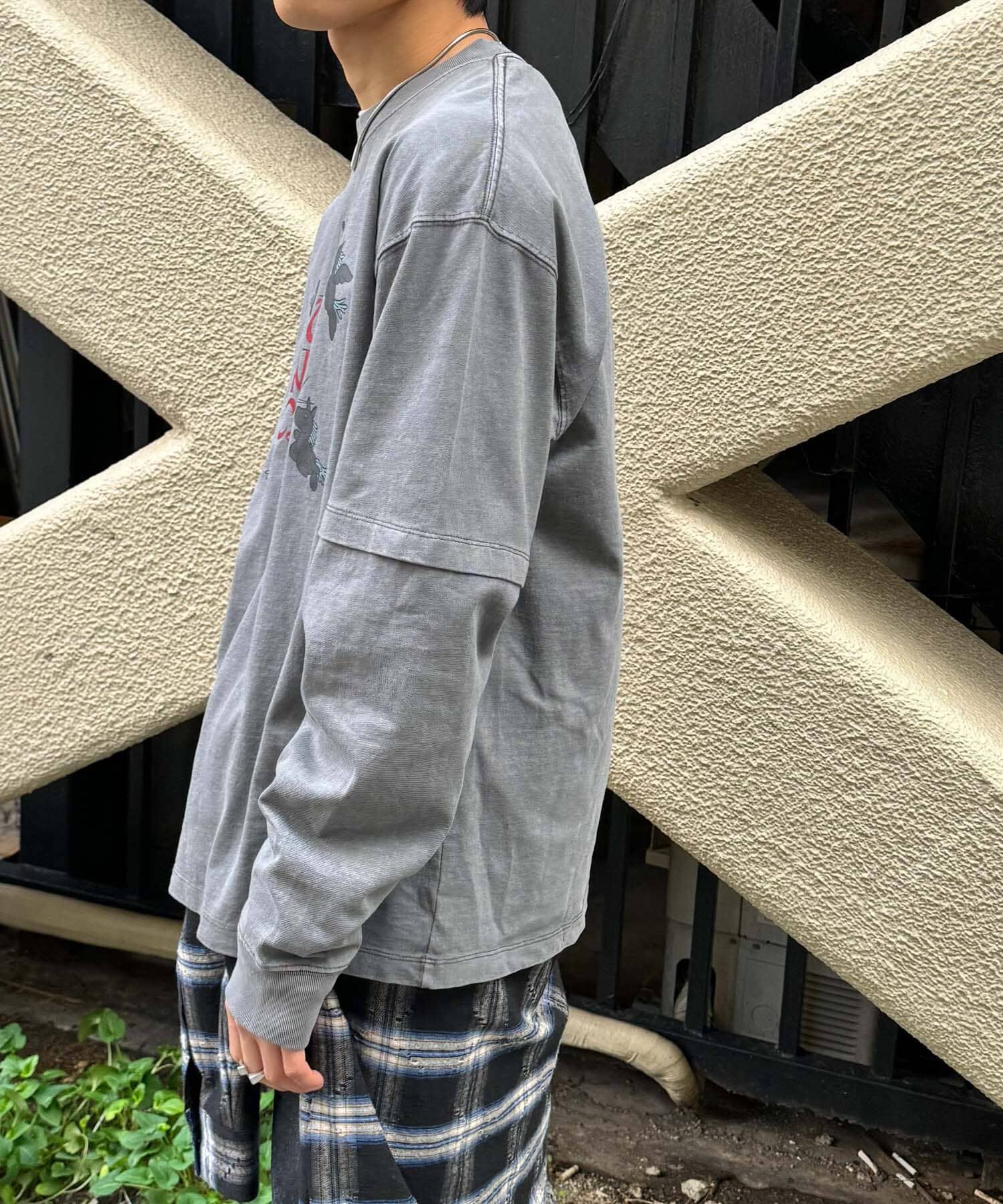 SENSE OF PLACE by URBAN RESEARCH「『別注』SHUHEI KOKI&times;SENSE OF PLACE　フェイクレイヤードTシャツ」|Tシャツ・カットソー|