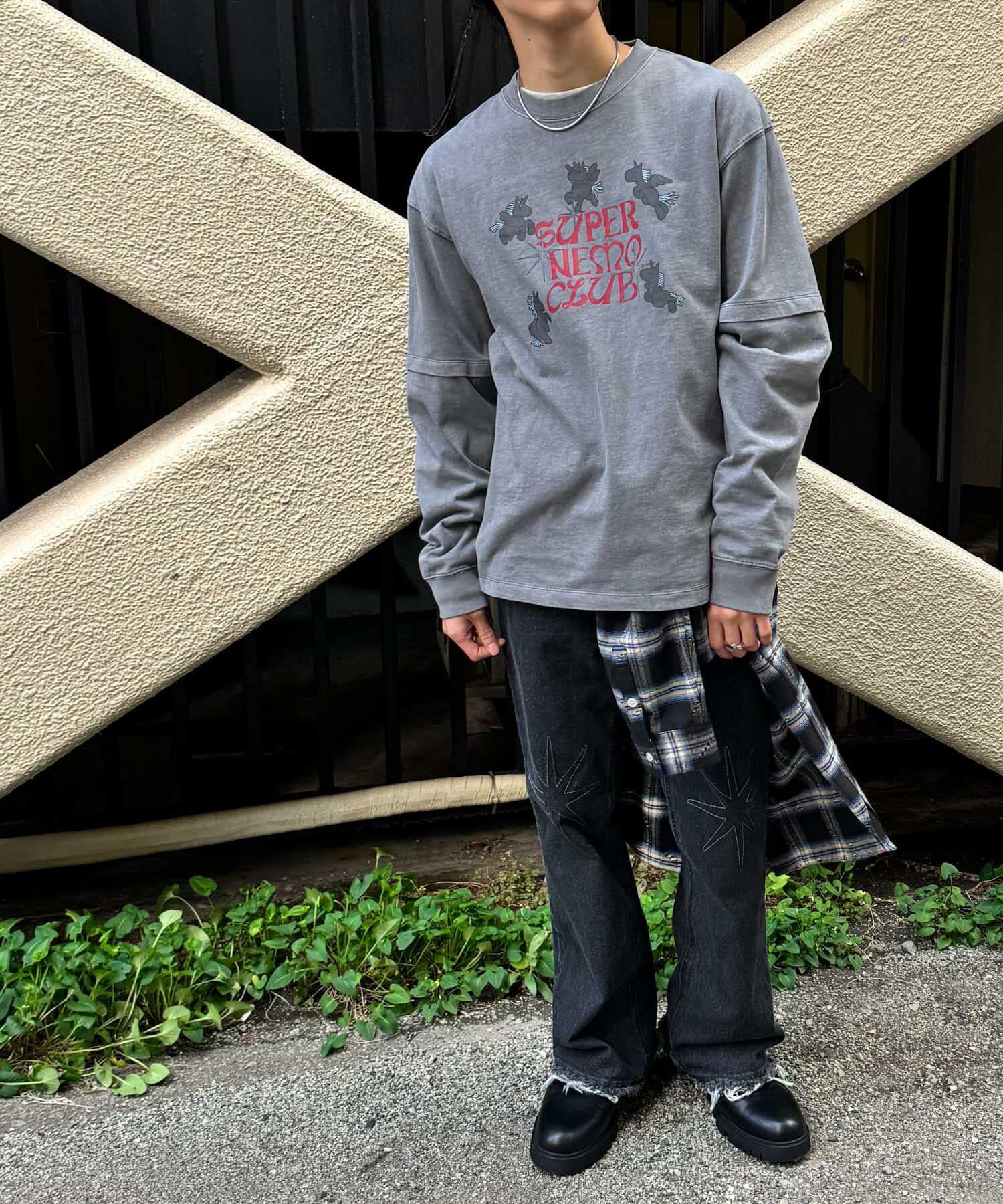 SENSE OF PLACE by URBAN RESEARCH「『別注』SHUHEI KOKI&times;SENSE OF PLACE　フェイクレイヤードTシャツ」|Tシャツ・カットソー|