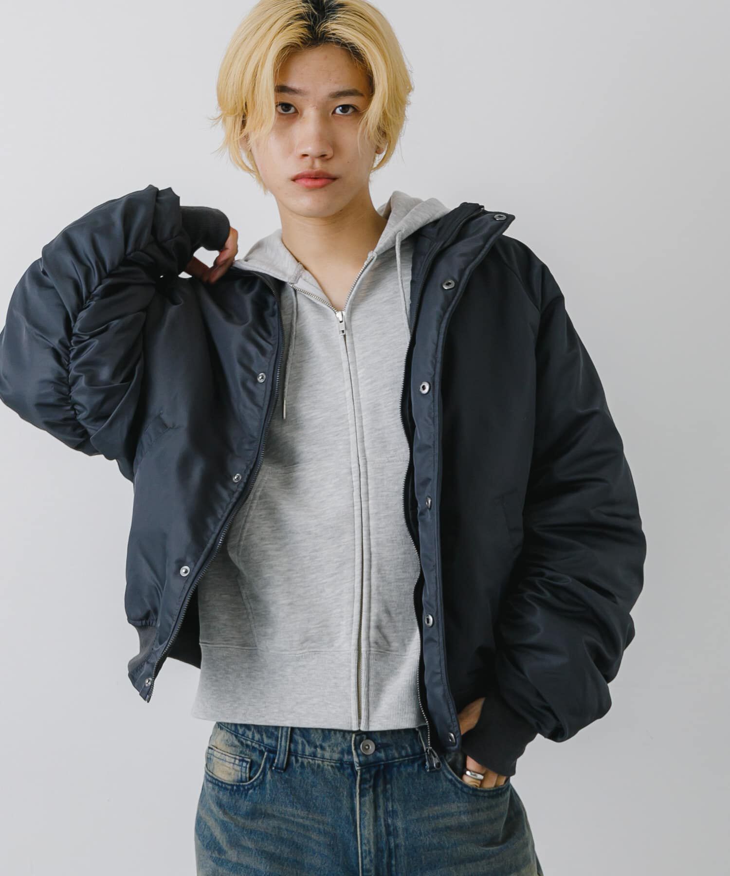 SENSE OF PLACE by URBAN RESEARCH「『ユニセックス』ナイロンギャザースタンドブルゾン」|その他|