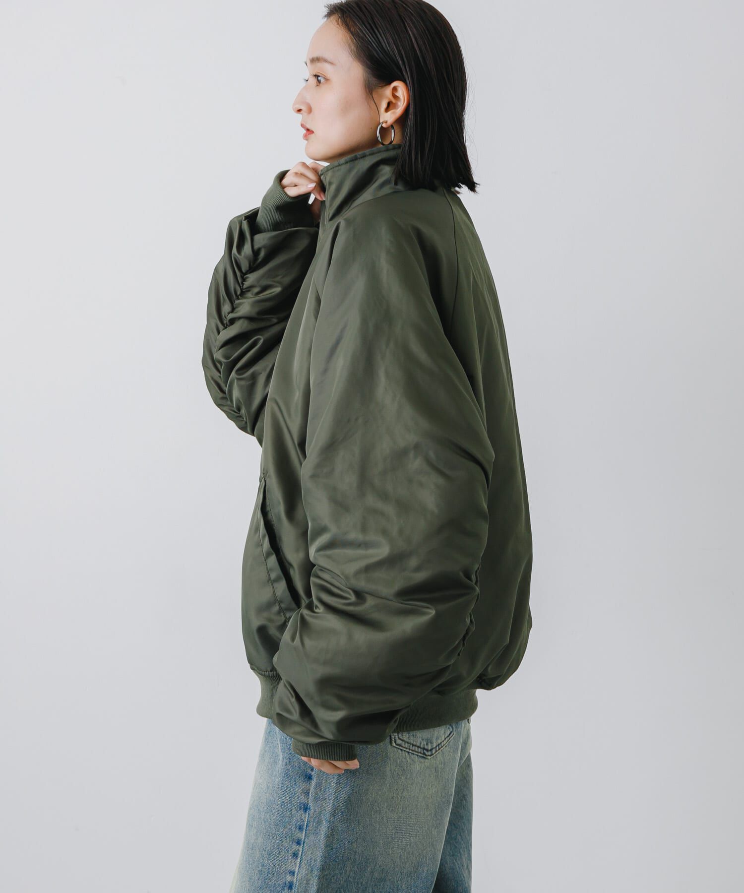 SENSE OF PLACE by URBAN RESEARCH「『ユニセックス』ナイロンギャザースタンドブルゾン」|その他|