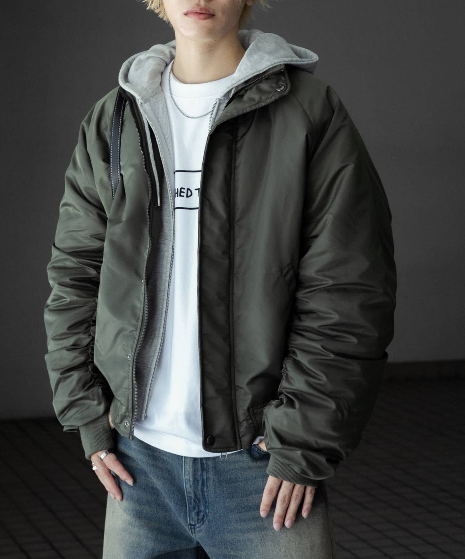 SENSE OF PLACE by URBAN RESEARCH「『ユニセックス』ナイロンギャザースタンドブルゾン」|その他|