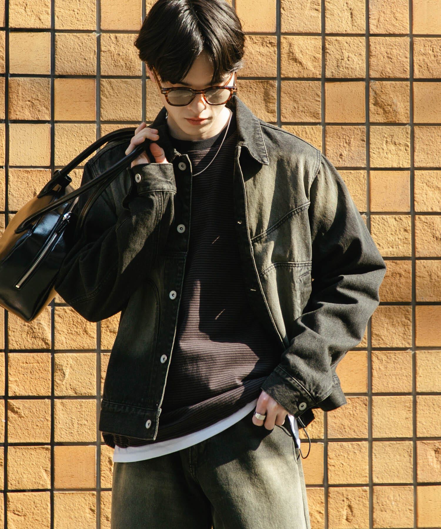 SENSE OF PLACE by URBAN RESEARCH「『ﾕﾆｾｯｸｽ』『ｾｯﾄｱｯﾌﾟ対応』ｳﾞｨﾝﾃｰｼﾞﾗｲｸﾃﾞﾆ 」|デニムジャケット|ブラック