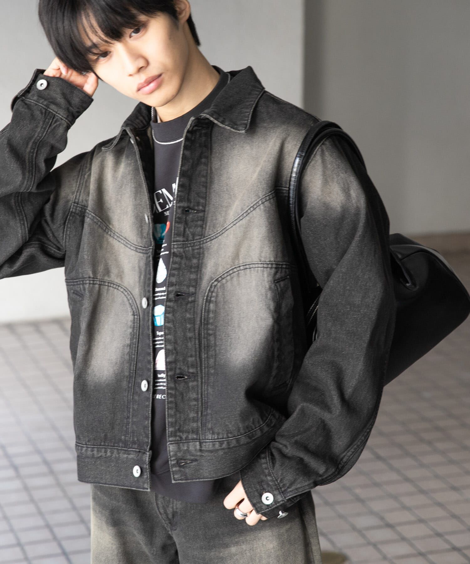 SENSE OF PLACE by URBAN RESEARCH「『ﾕﾆｾｯｸｽ』『ｾｯﾄｱｯﾌﾟ対応』ｳﾞｨﾝﾃｰｼﾞﾗｲｸﾃﾞﾆ 」|デニムジャケット|