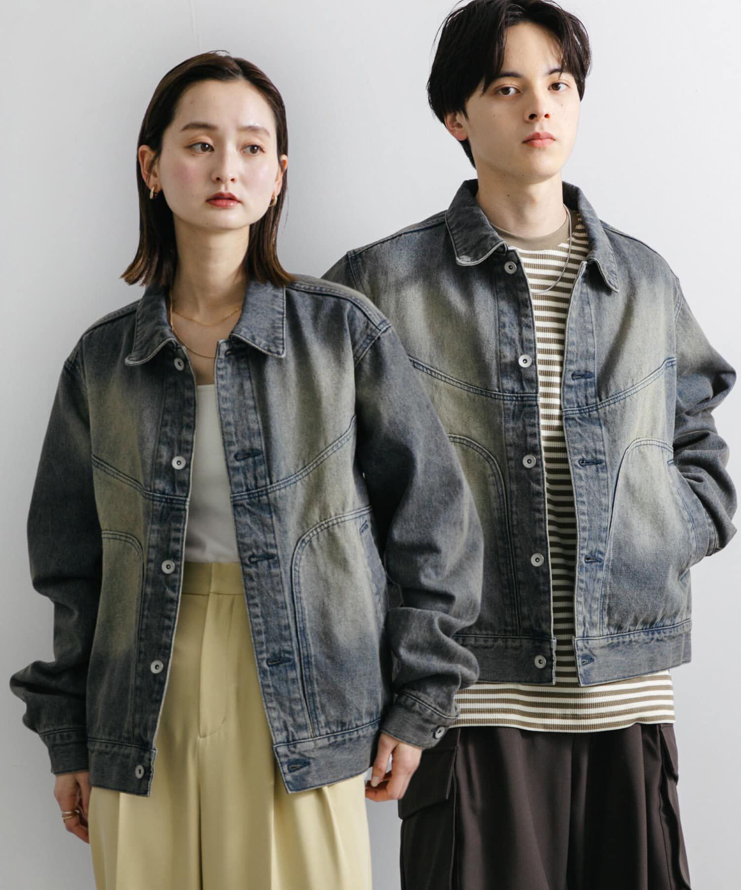 SENSE OF PLACE by URBAN RESEARCH「『ﾕﾆｾｯｸｽ』『ｾｯﾄｱｯﾌﾟ対応』ｳﾞｨﾝﾃｰｼﾞﾗｲｸﾃﾞﾆ 」|デニムジャケット|インディゴブルー