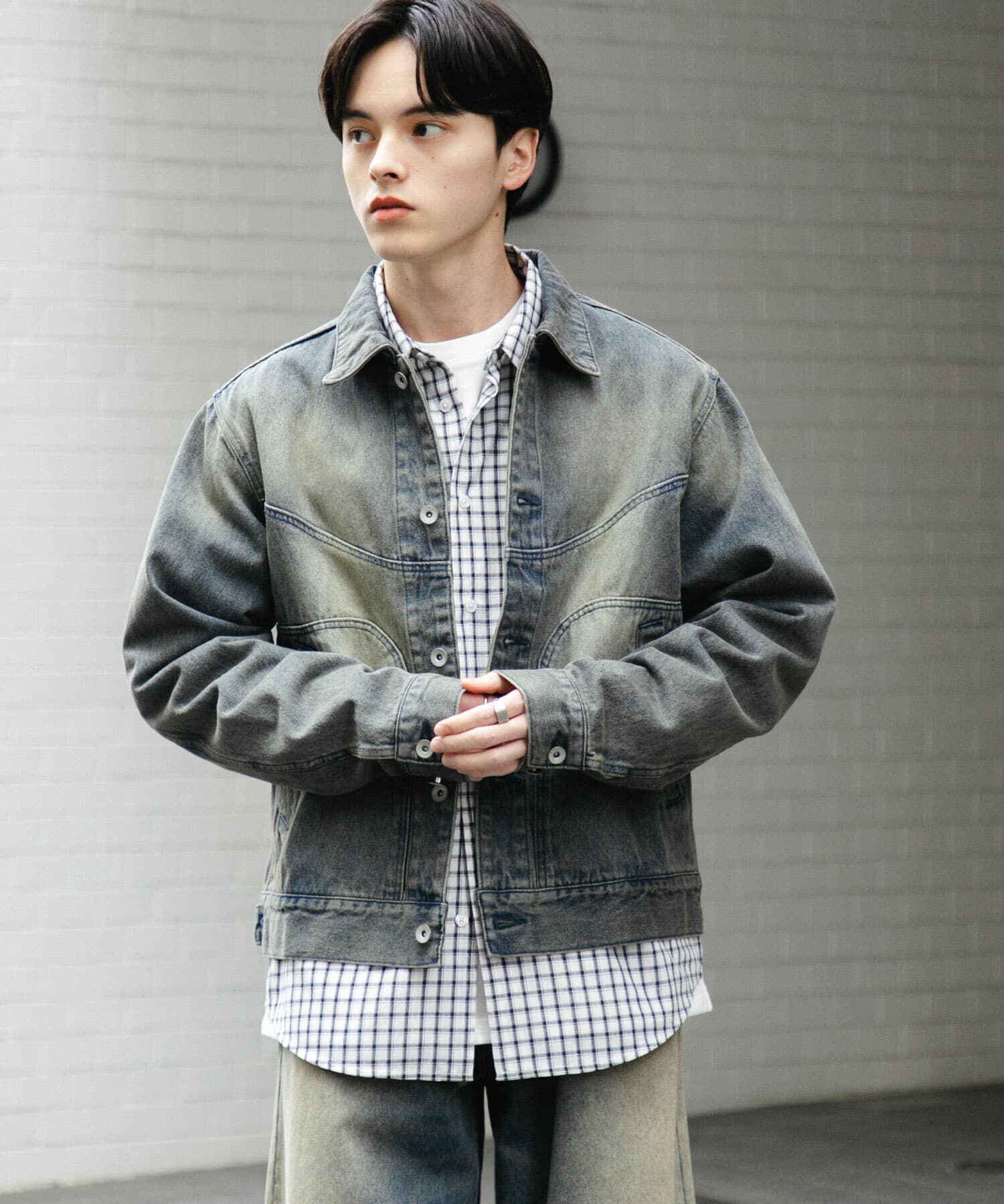 SENSE OF PLACE by URBAN RESEARCH「『ﾕﾆｾｯｸｽ』『ｾｯﾄｱｯﾌﾟ対応』ｳﾞｨﾝﾃｰｼﾞﾗｲｸﾃﾞﾆ 」|デニムジャケット|