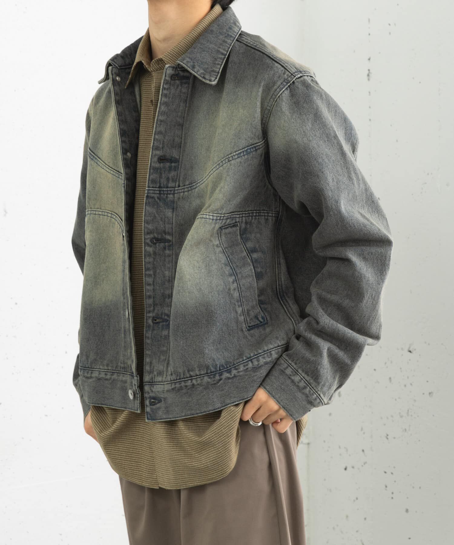 SENSE OF PLACE by URBAN RESEARCH「『ﾕﾆｾｯｸｽ』『ｾｯﾄｱｯﾌﾟ対応』ｳﾞｨﾝﾃｰｼﾞﾗｲｸﾃﾞﾆ 」|デニムジャケット|