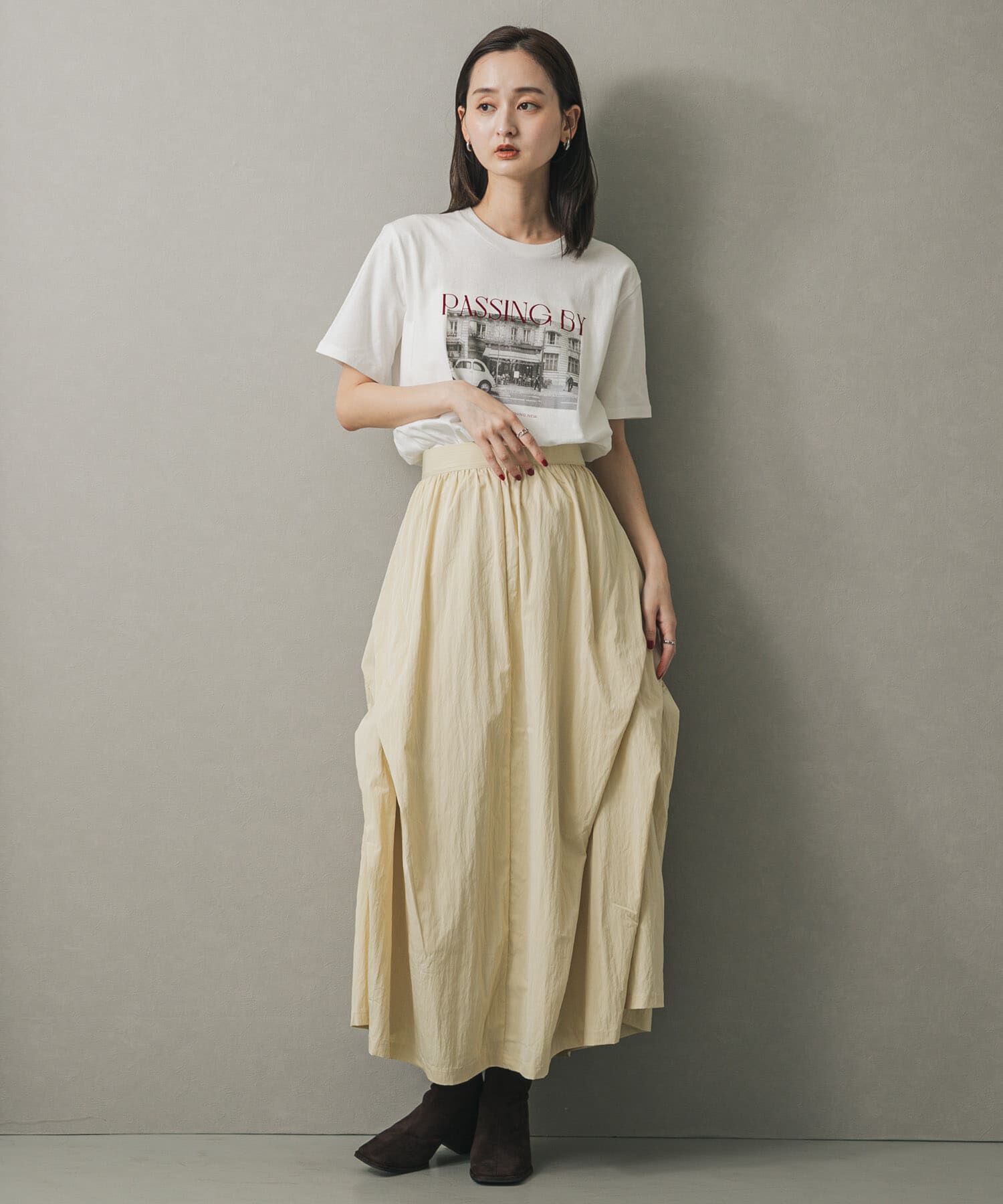 SENSE OF PLACE by URBAN RESEARCH「サイドタックギャザースカート」|スカート|