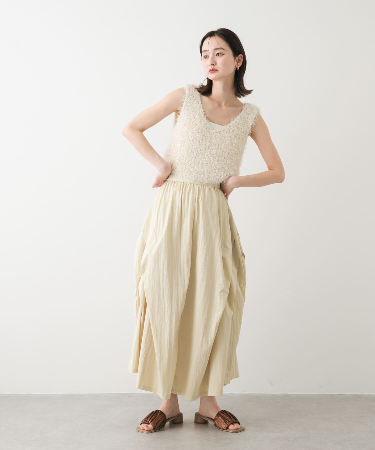 SENSE OF PLACE by URBAN RESEARCH「サイドタックギャザースカート」|スカート|