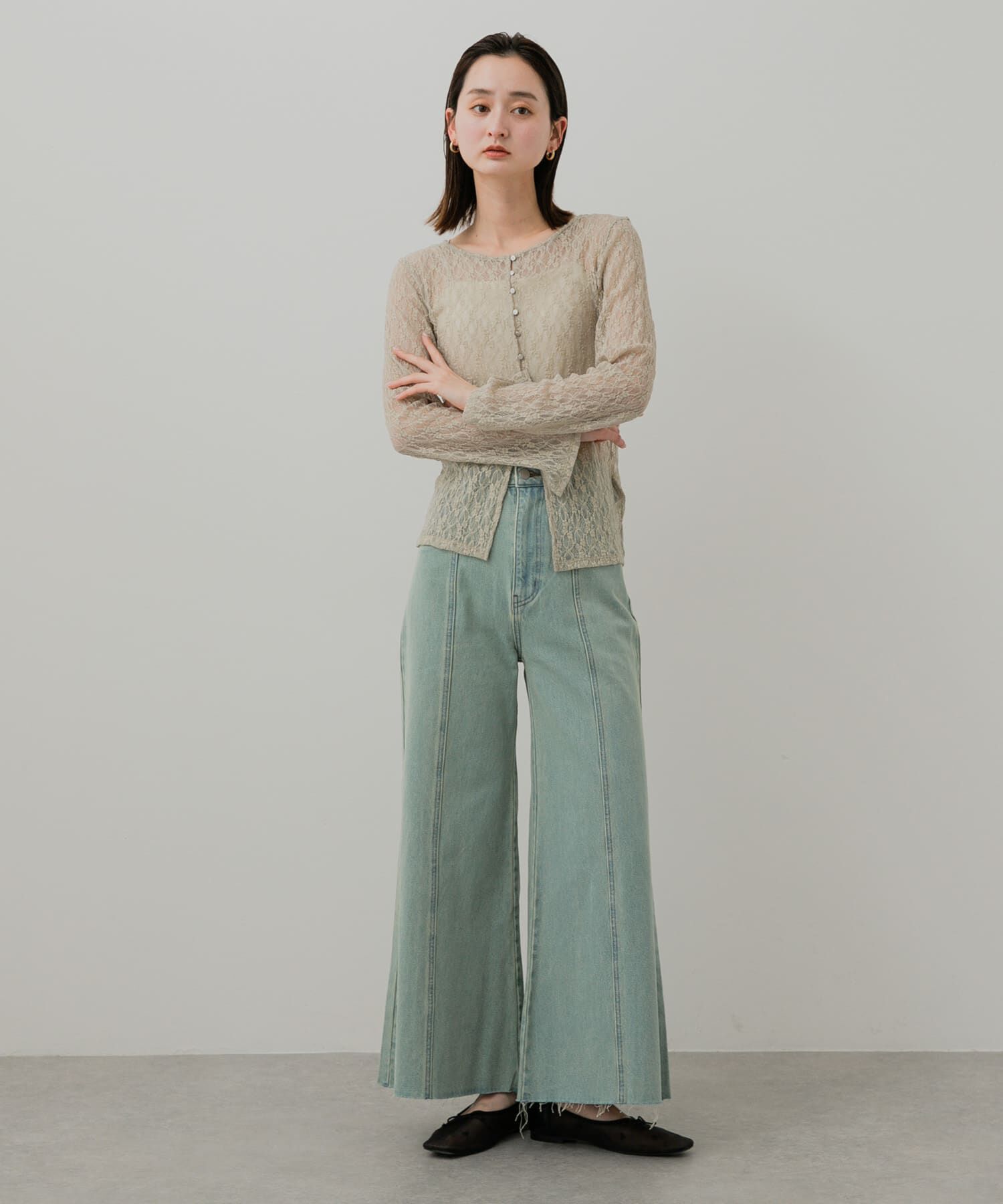 SENSE OF PLACE by URBAN RESEARCH「ハートチュールフラットシューズ」|バレエシューズ|