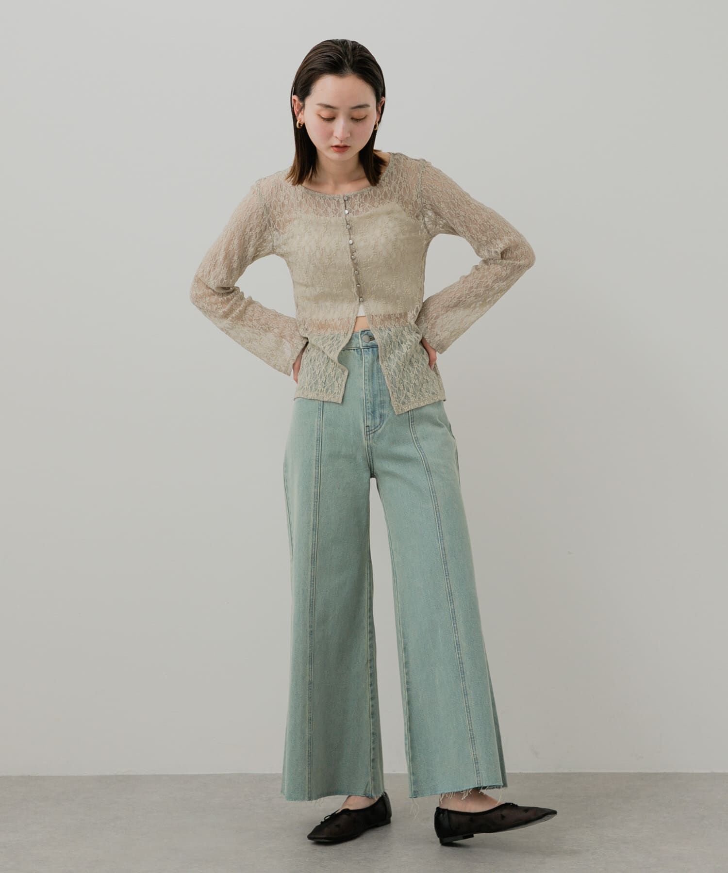 SENSE OF PLACE by URBAN RESEARCH「ハートチュールフラットシューズ」|バレエシューズ|