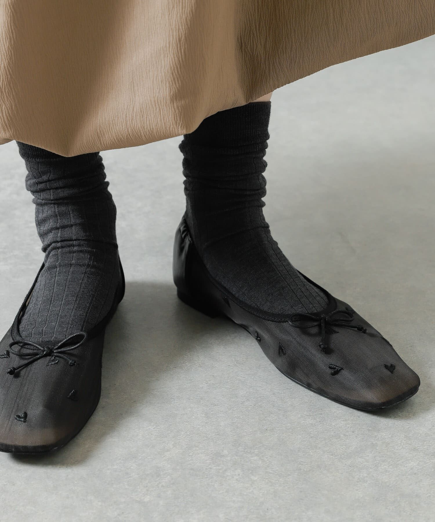 SENSE OF PLACE by URBAN RESEARCH「ハートチュールフラットシューズ」|バレエシューズ|