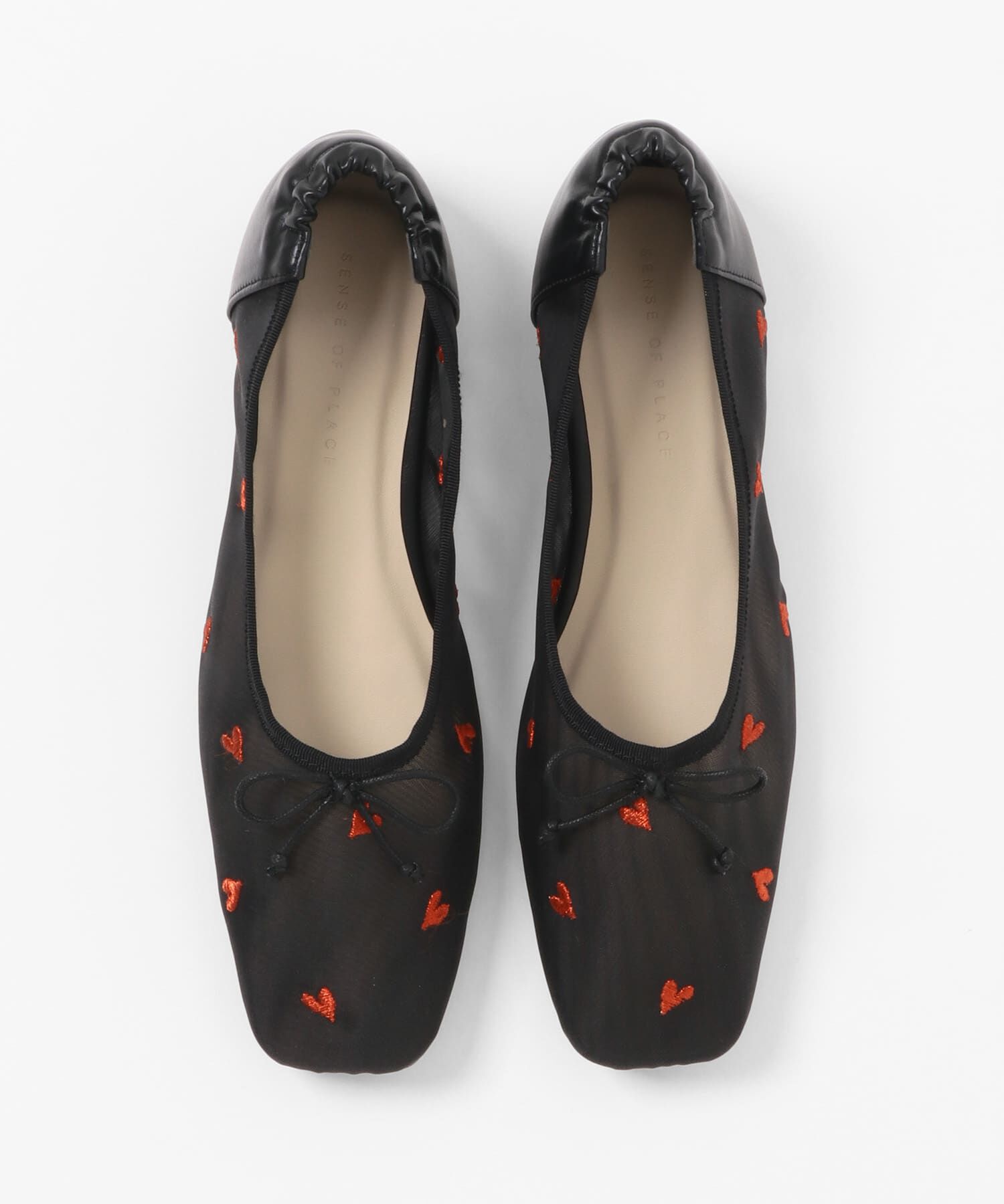 SENSE OF PLACE by URBAN RESEARCH「ハートチュールフラットシューズ」|バレエシューズ|