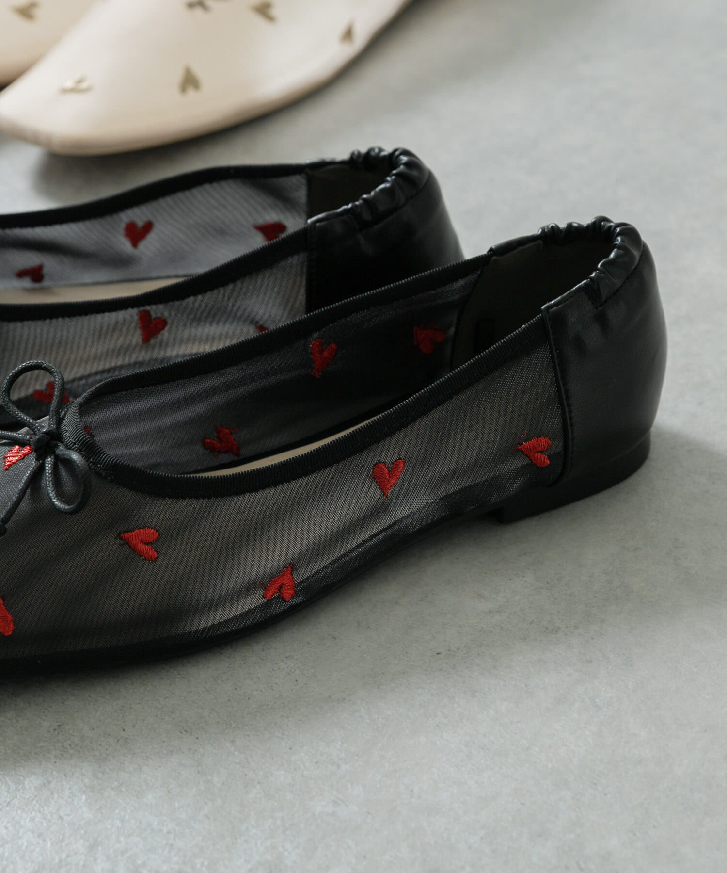 SENSE OF PLACE by URBAN RESEARCH「ハートチュールフラットシューズ」|バレエシューズ|