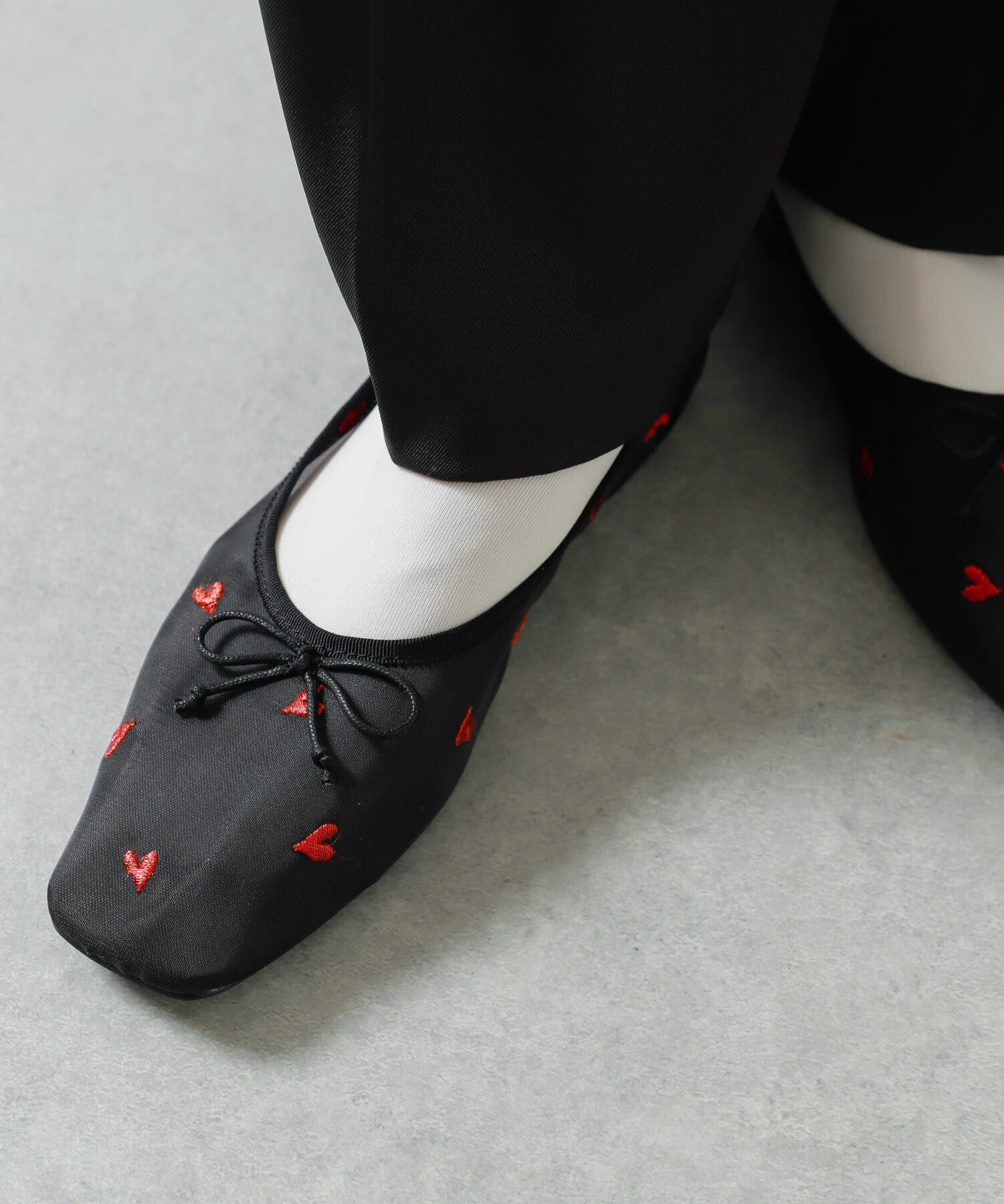 SENSE OF PLACE by URBAN RESEARCH「ハートチュールフラットシューズ」|バレエシューズ|