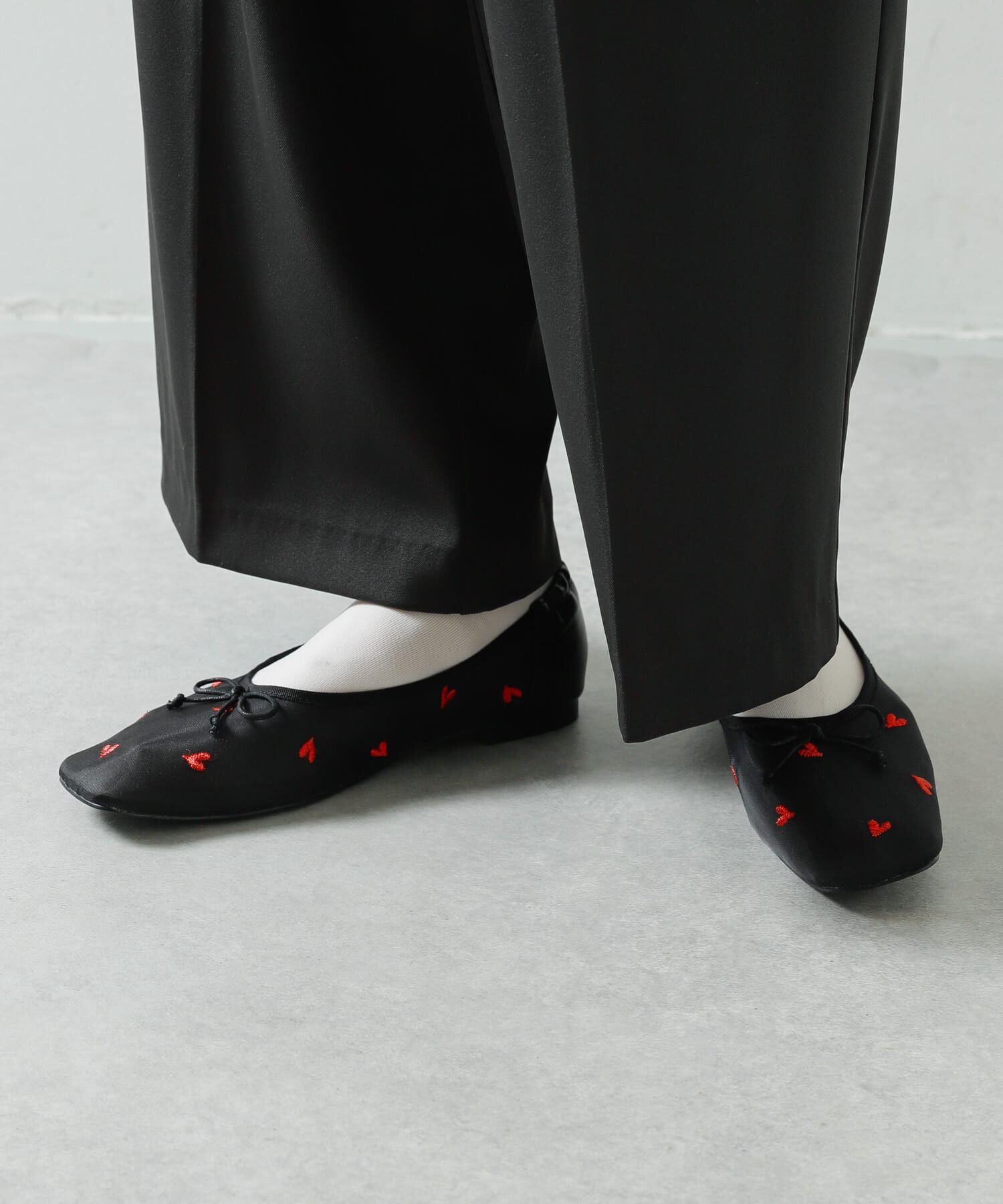 SENSE OF PLACE by URBAN RESEARCH「ハートチュールフラットシューズ」|バレエシューズ|