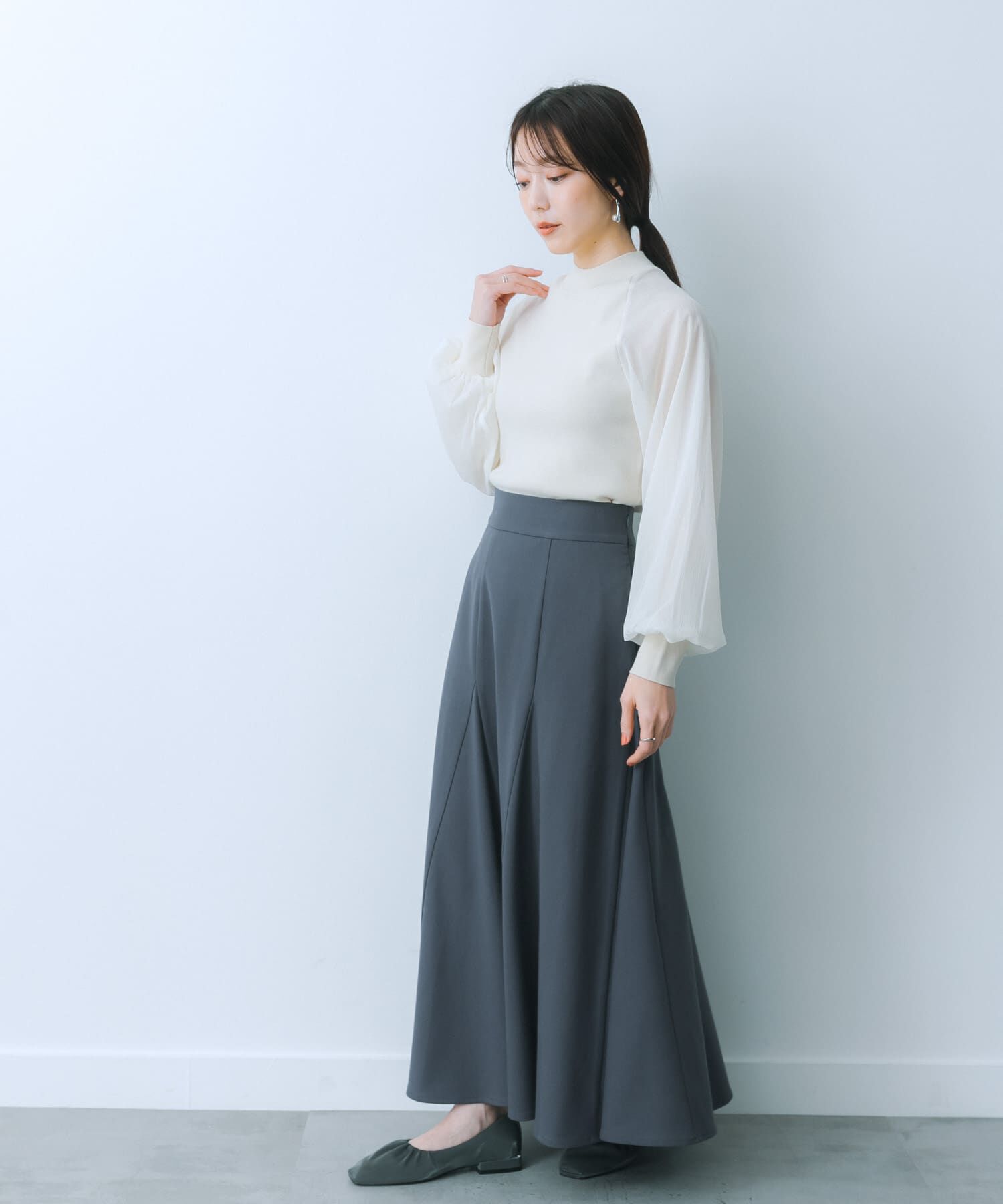 SENSE OF PLACE by URBAN RESEARCH「ハイウエストセミフレアスカート」|スカート|