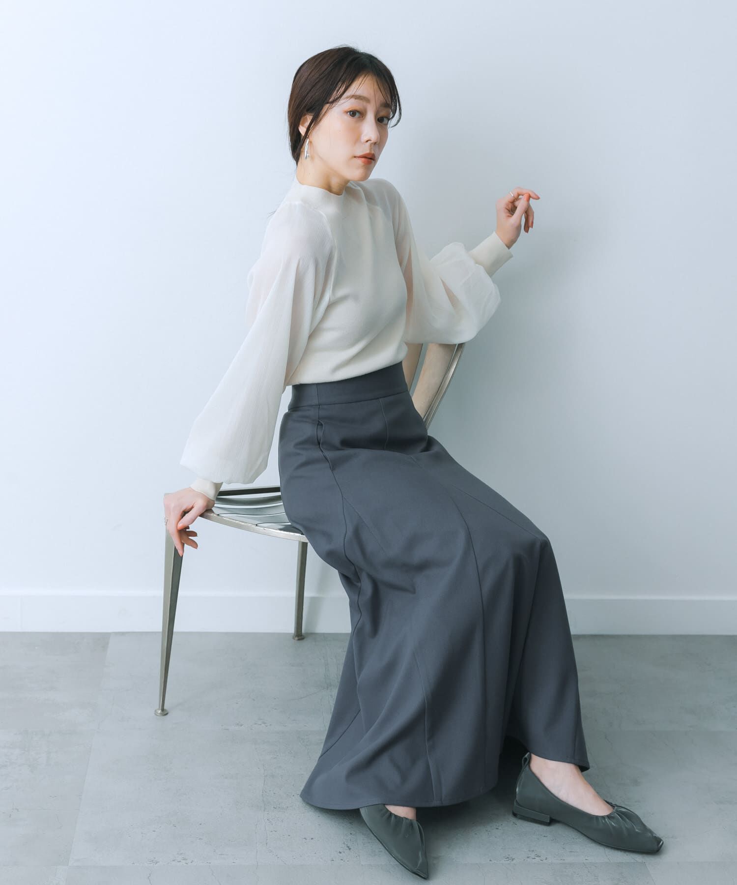 SENSE OF PLACE by URBAN RESEARCH「ハイウエストセミフレアスカート」|スカート|