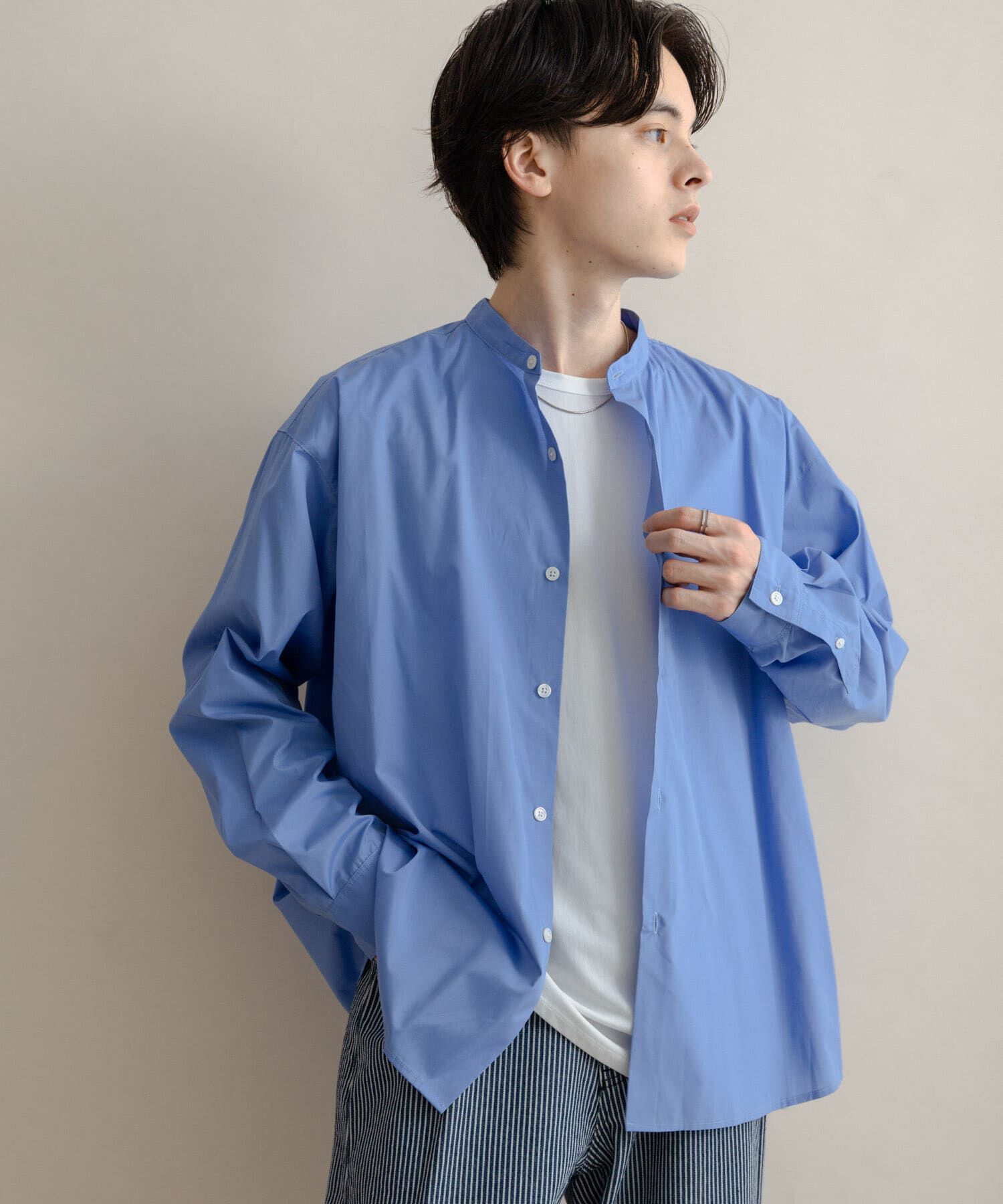 SENSE OF PLACE by URBAN RESEARCH「『WEB限定』コンフォートバンドカラーシャツ」|シャツ・ブラウス|