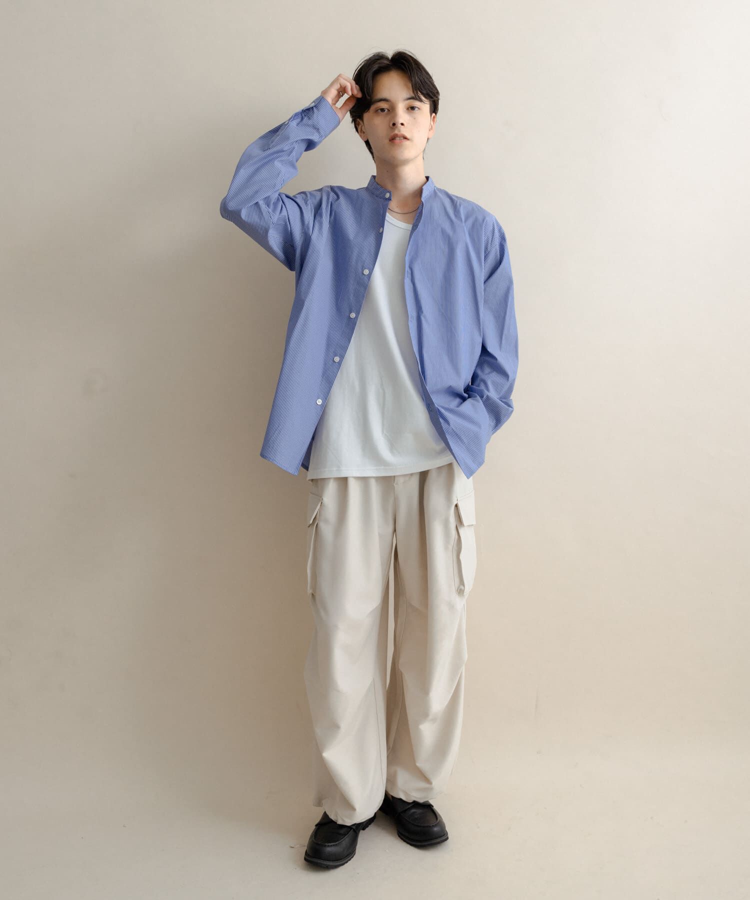 SENSE OF PLACE by URBAN RESEARCH「『WEB限定』コンフォートバンドカラーシャツ」|シャツ・ブラウス|