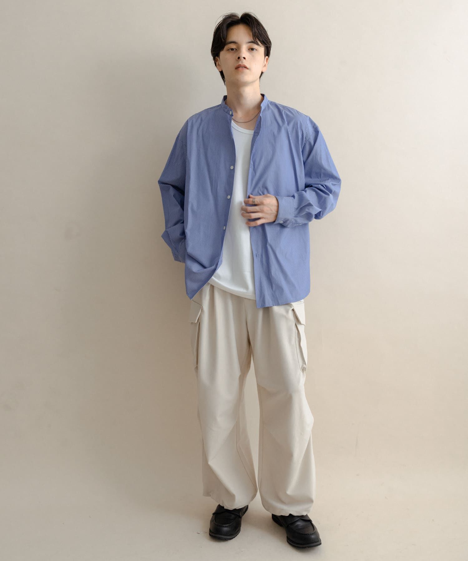 SENSE OF PLACE by URBAN RESEARCH「『WEB限定』コンフォートバンドカラーシャツ」|シャツ・ブラウス|