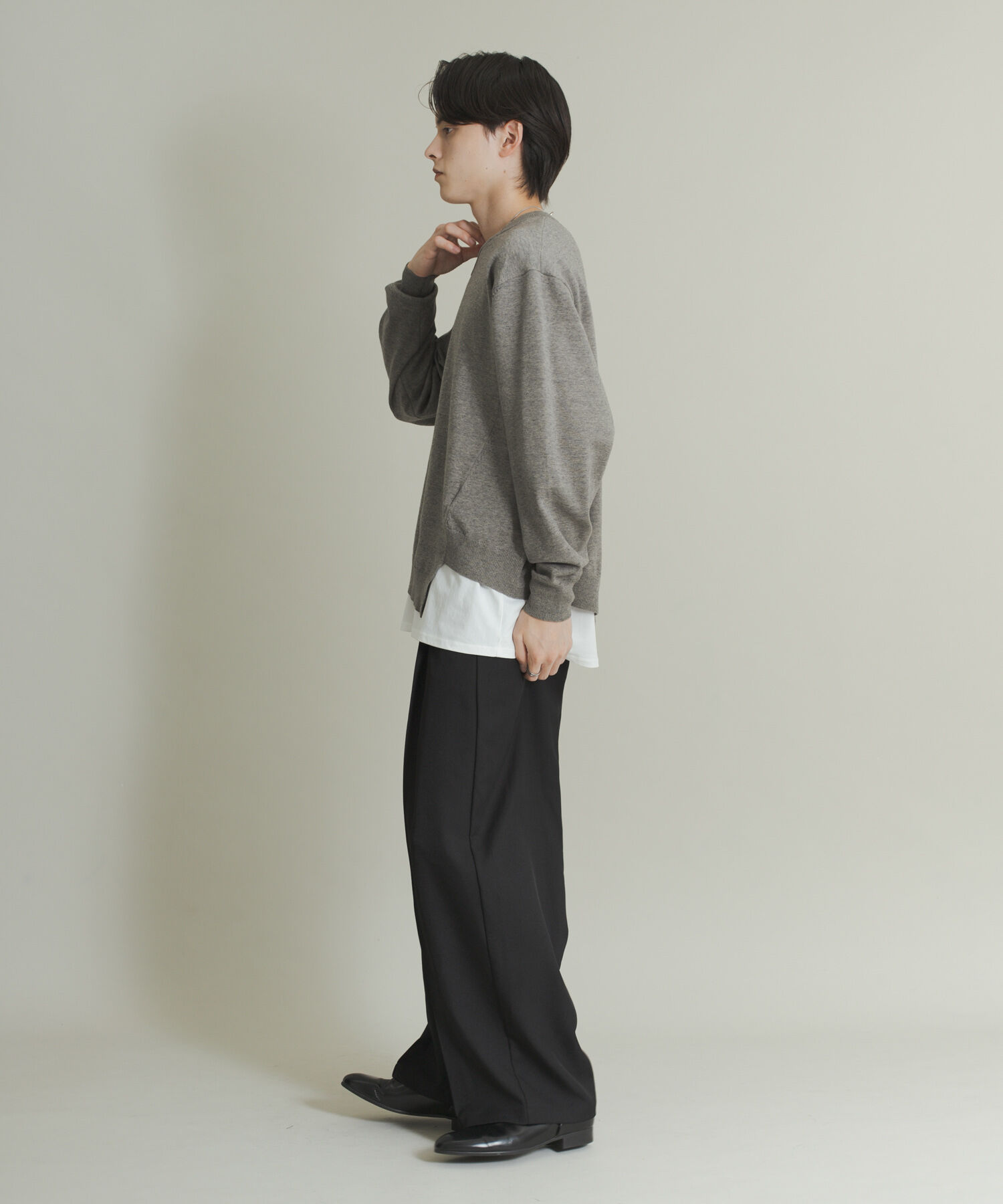 SENSE OF PLACE by URBAN RESEARCH「アシメクルーネックニット」|ニット・セーター|