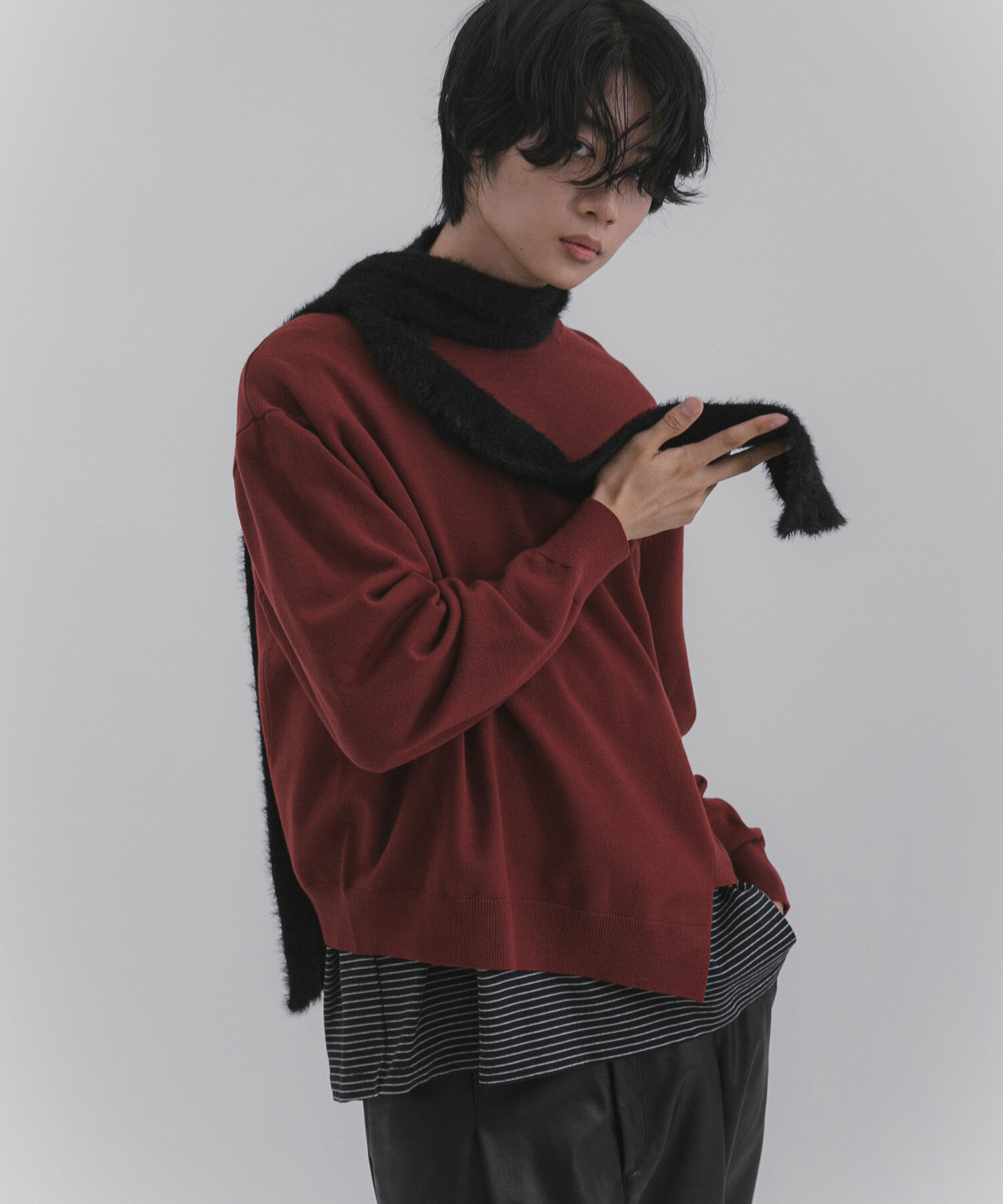 SENSE OF PLACE by URBAN RESEARCH「アシメクルーネックニット」|ニット・セーター|