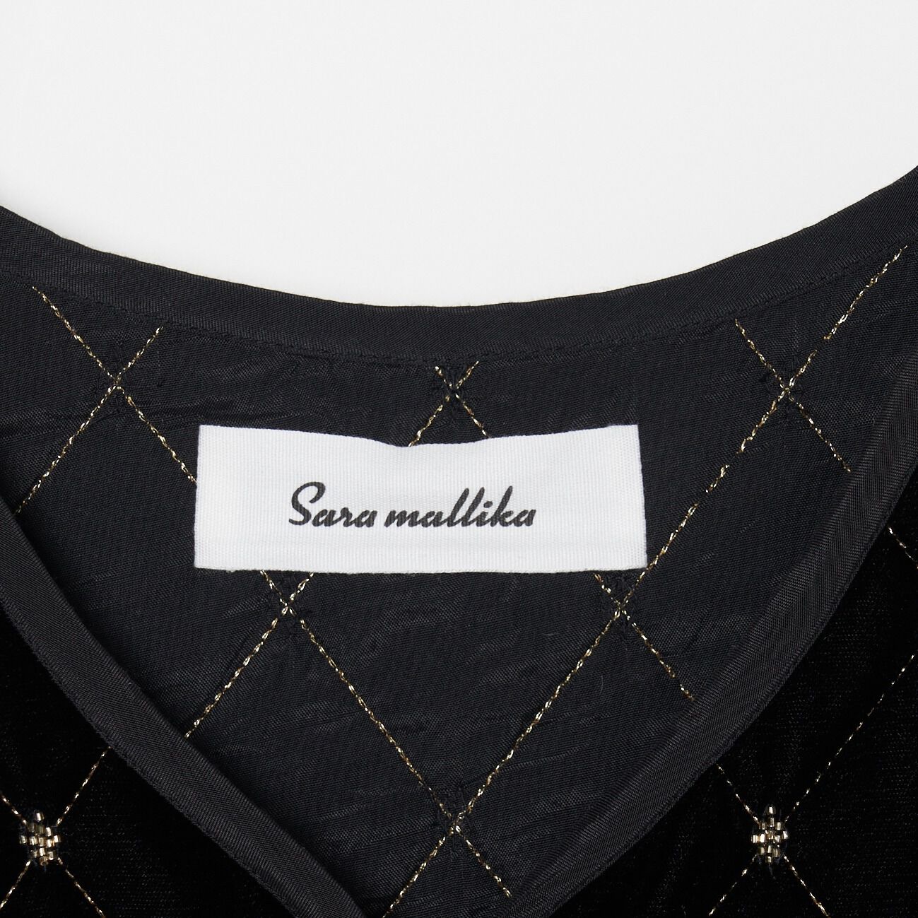  「SARA MALLIKA BEADS EMBROIDERY GILET」|デニムジャケット|