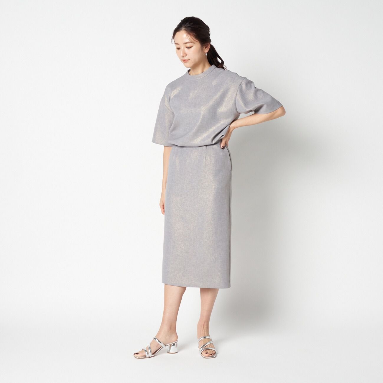 HELIOPOLE「HELIOPOLE GLITTER TIGHT SKIRT」|スカート|