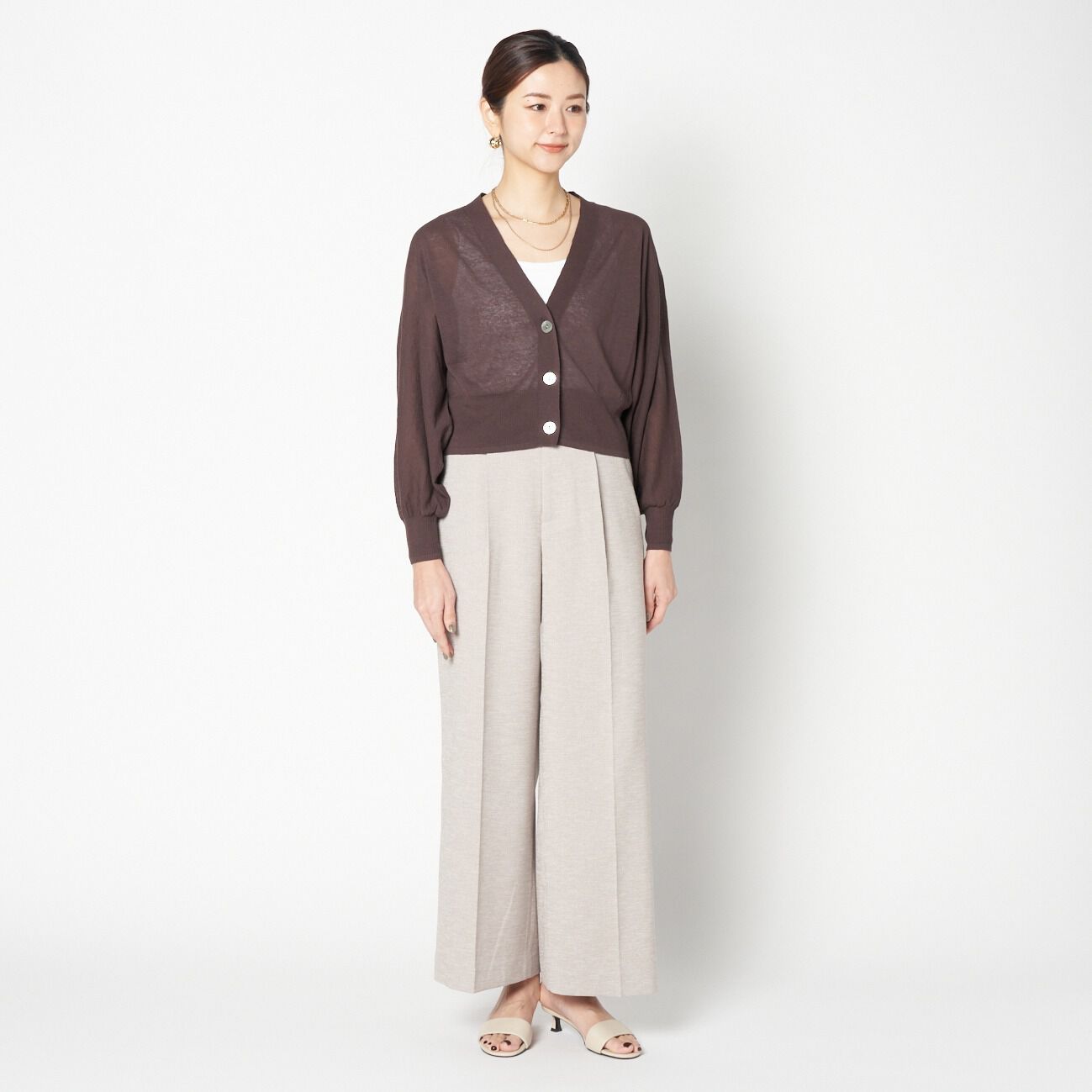 HELIOPOLE「HELIOPOLE FAUX LINEN STRAIGHT PANTS」|チノ|