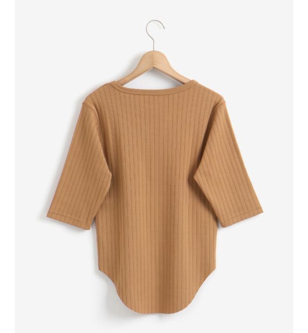 le.coeur blanc「5分袖リブカットソー」|Tシャツ・カットソー|