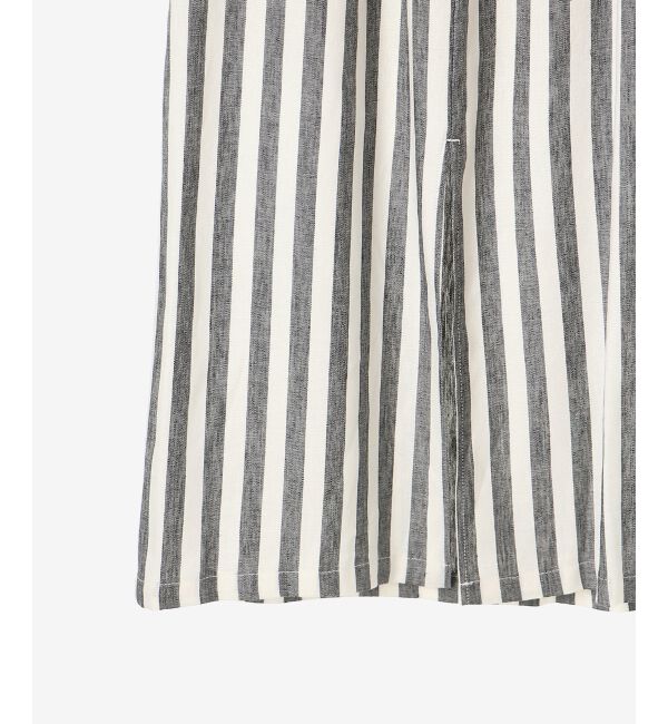  「レーヨン麻ストライプストレートスカート」|スカート|