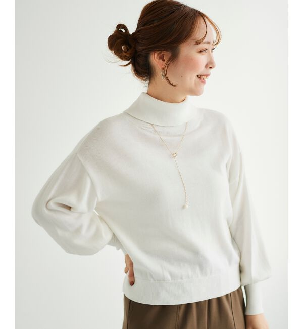 le.coeur blanc「バックパールエリニットプルオーバー」|ニット・セーター|