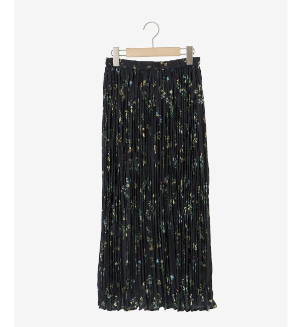 le.coeur blanc「サテンプリントランダムプリーツスカート」|スカート|