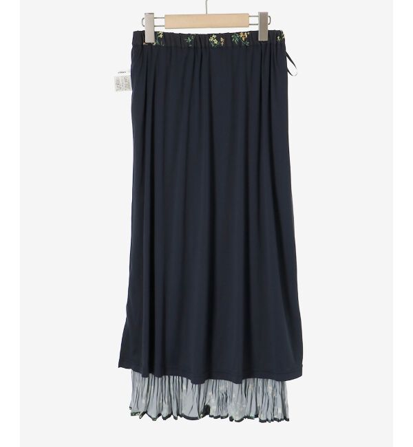 le.coeur blanc「サテンプリントランダムプリーツスカート」|スカート|