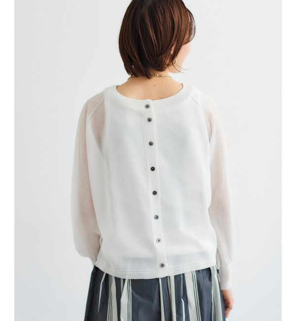 le.coeur blanc「シアー前後2WAYクルーカーディガン」|カーディガン|