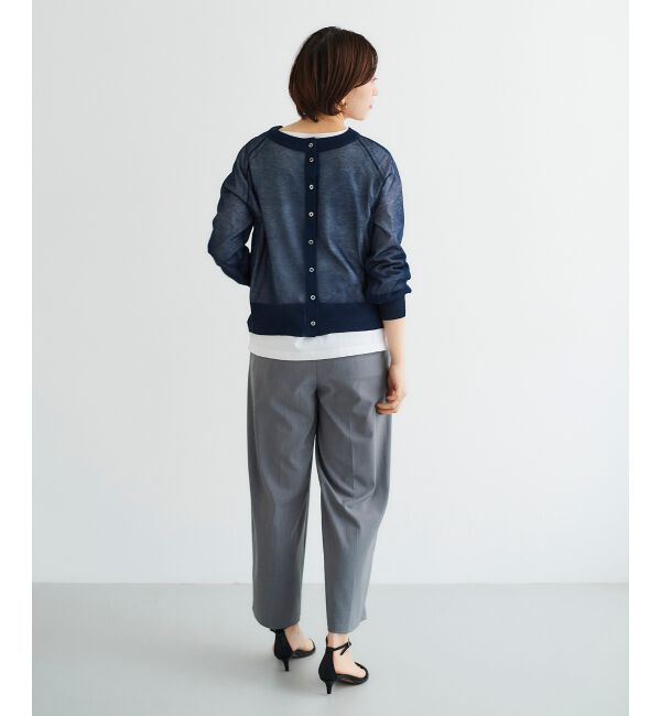 le.coeur blanc「シアー前後2WAYクルーカーディガン」|カーディガン|