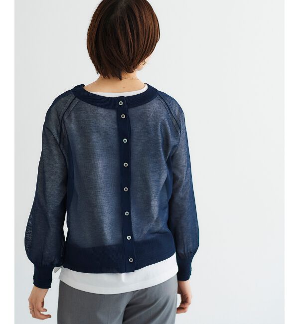 le.coeur blanc「シアー前後2WAYクルーカーディガン」|カーディガン|