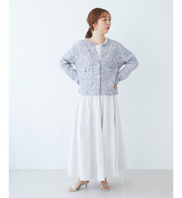 le.coeur blanc「ウエストリボンボリュームロングスカート」|スカート|