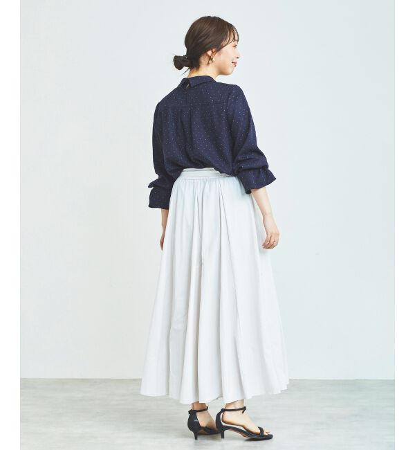 le.coeur blanc「ウエストリボンボリュームロングスカート」|スカート|