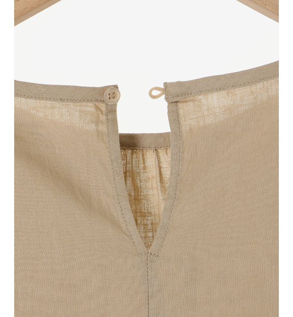 le.coeur blanc「《WEB限定アイテム》レーヨン麻袖ギャザーブラウス」|シャツ・ブラウス|