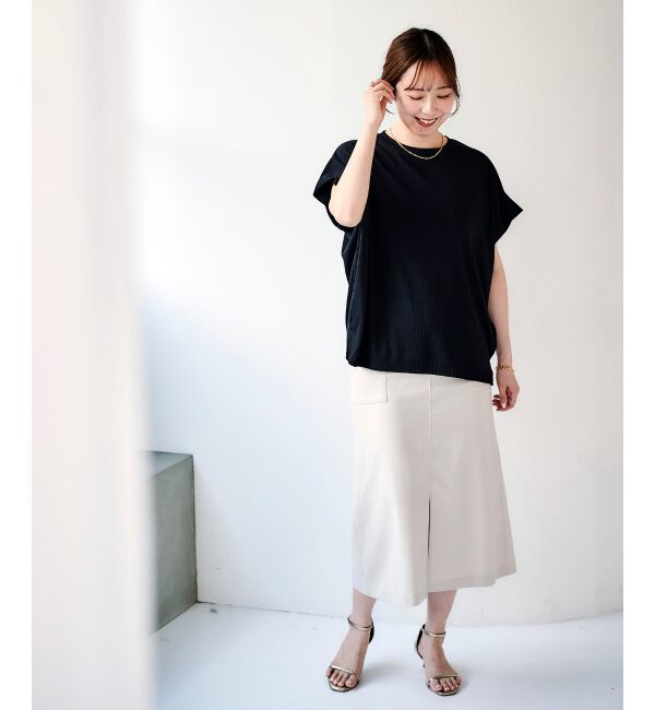 le.coeur blanc「《手洗い可能》ドライタッチカーゴポケットトラペーズスカート」|スカート|